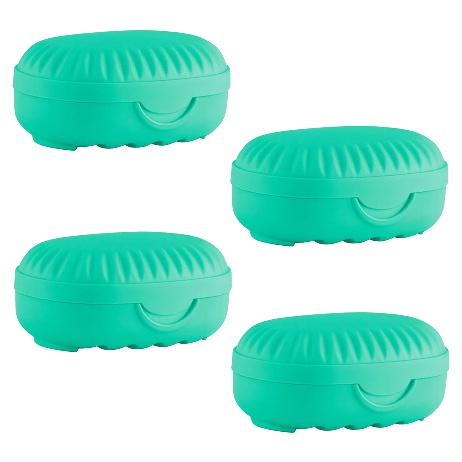 Kuber Industries Saop Holder For Bathroom|Portable Plastic Self Draining Soap Holder|Leakproof Soap Box For Bathroom,Outdoor Camping,Traveling|(Sky Blue)