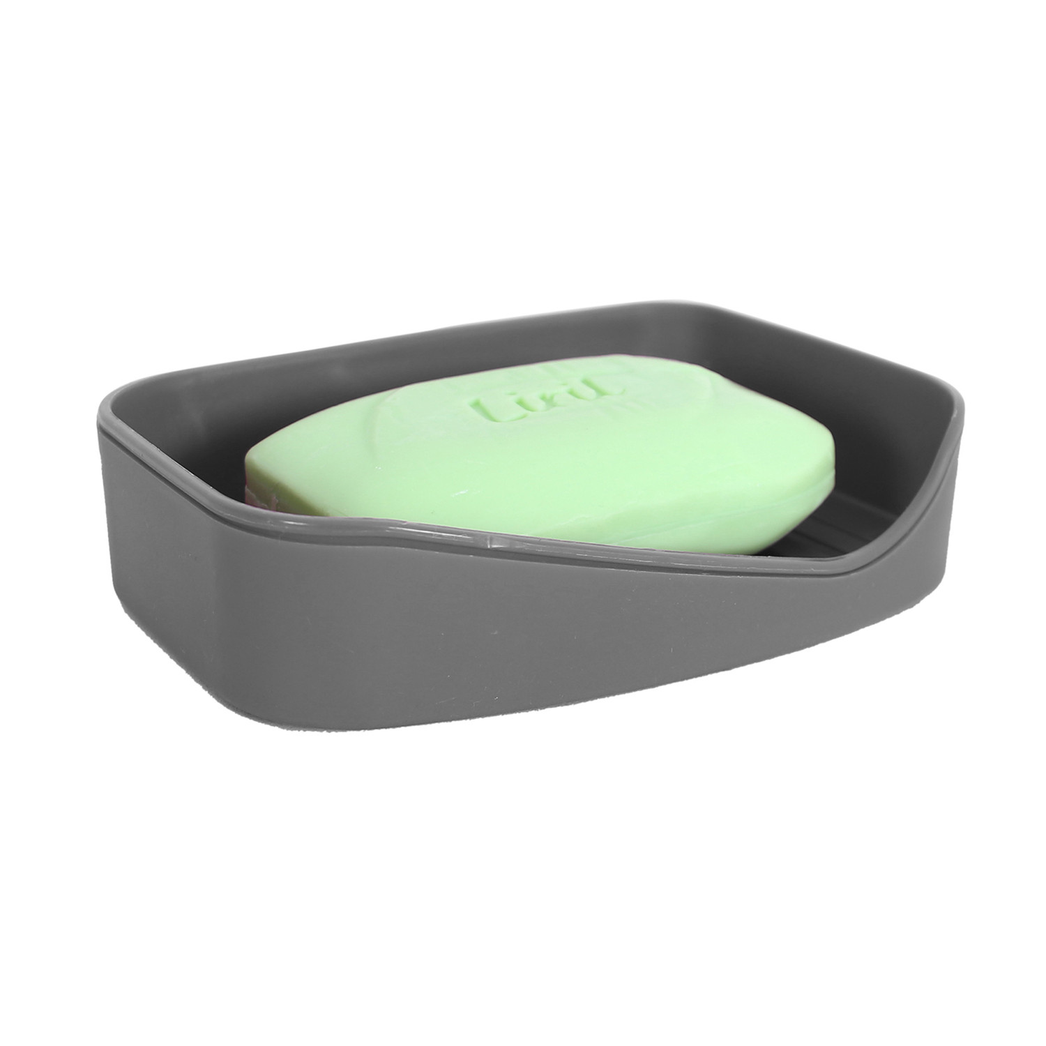 Kuber Industries Saop Holder For Kitchen Sink|Portable Plastic Double Desk Self Draining Soap Holder|Soap Holder For Kitchen Bathroom,Wash Basin| (Gray)