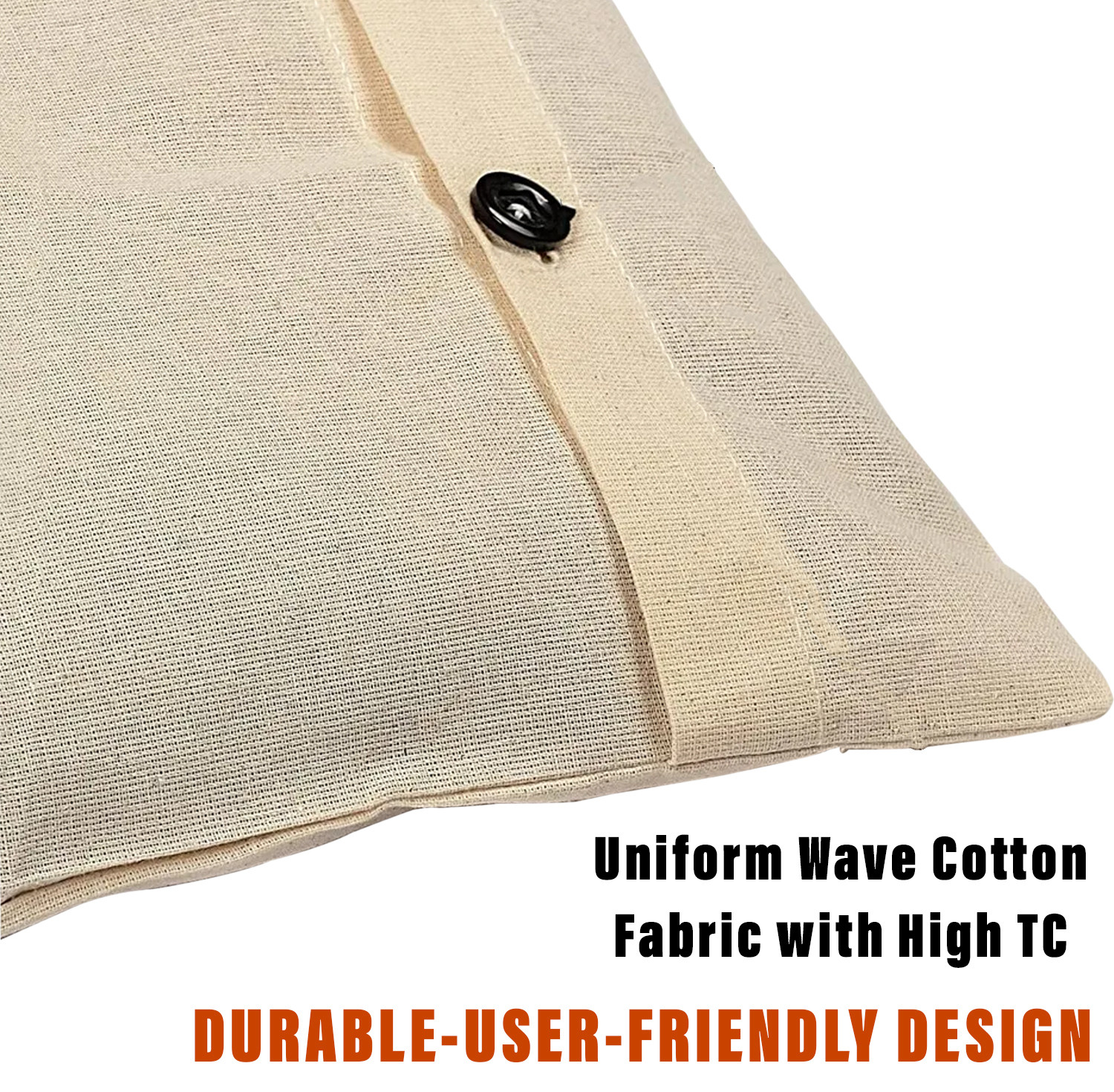 Kuber Industries Saree Bags | Clothes Bags for Storage | Cotton Wardrobe Organizer | Mesh Window Cloth Storage Bags Set | Single Packing Saree Cover with Button |Cream