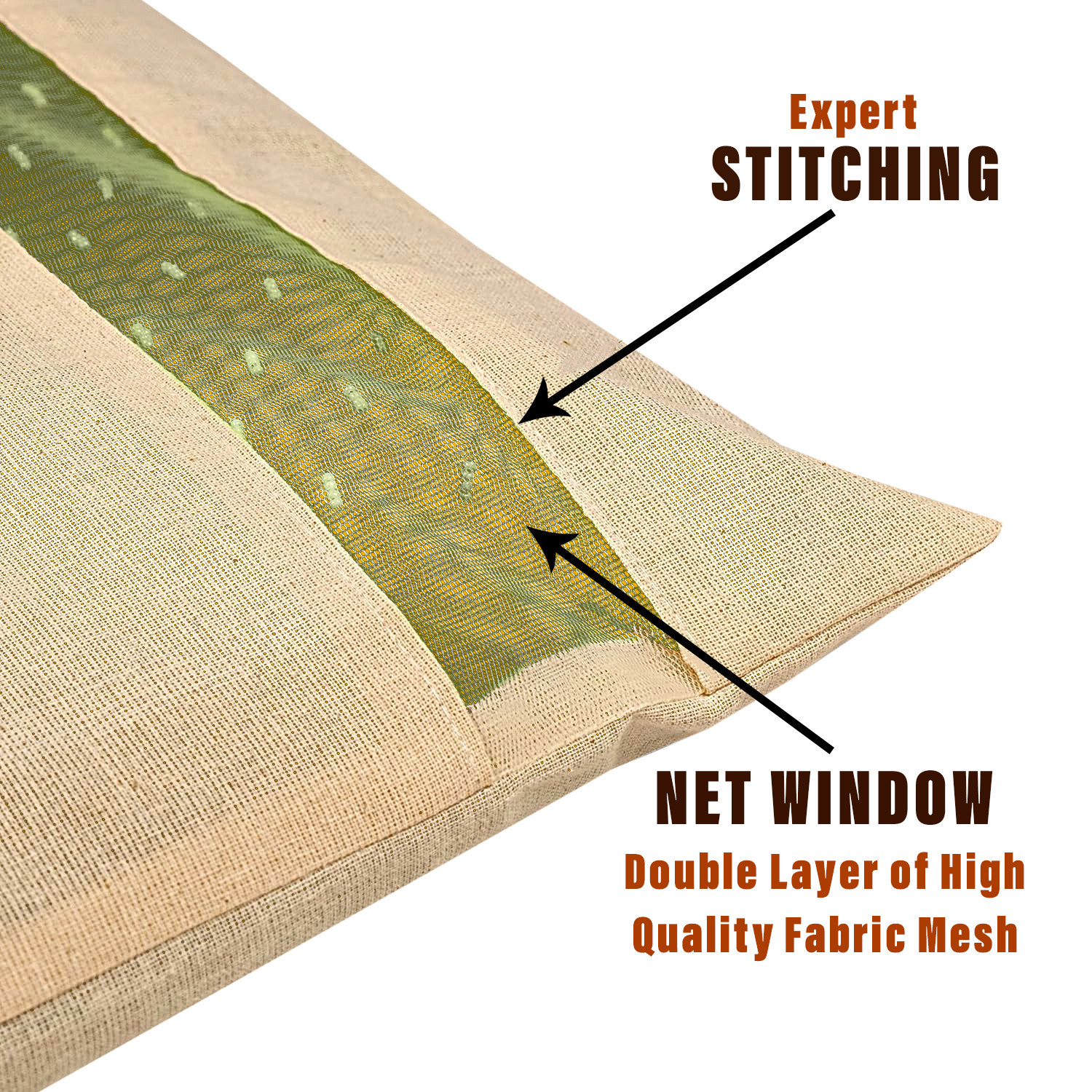 Kuber Industries Saree Bags Combo Set | Cotton Wardrobe Organizer | Clothes Bags for Storage | Mesh Window Saree Bags Set | Single Packing Saree Cover |Cream