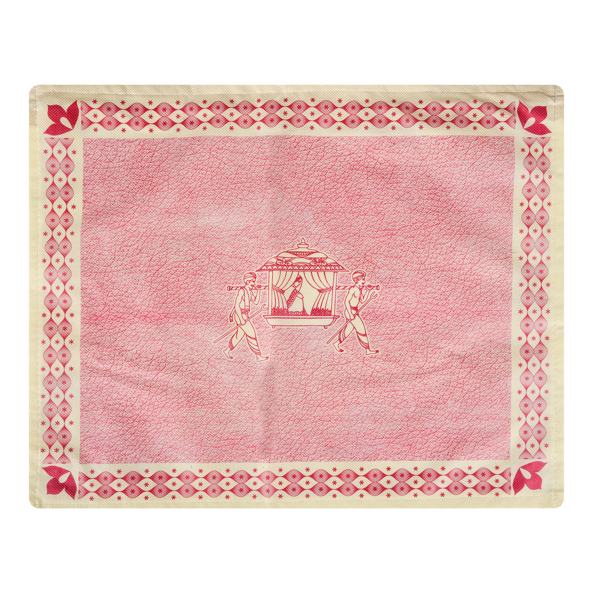 Kuber Industries Saree Cover  Clothes Storage Bag  Single Packing Saree Cover with Zip Closure  Wardrobe Organizer  Palki Packing Saree Cover  Pack of 6  Pink