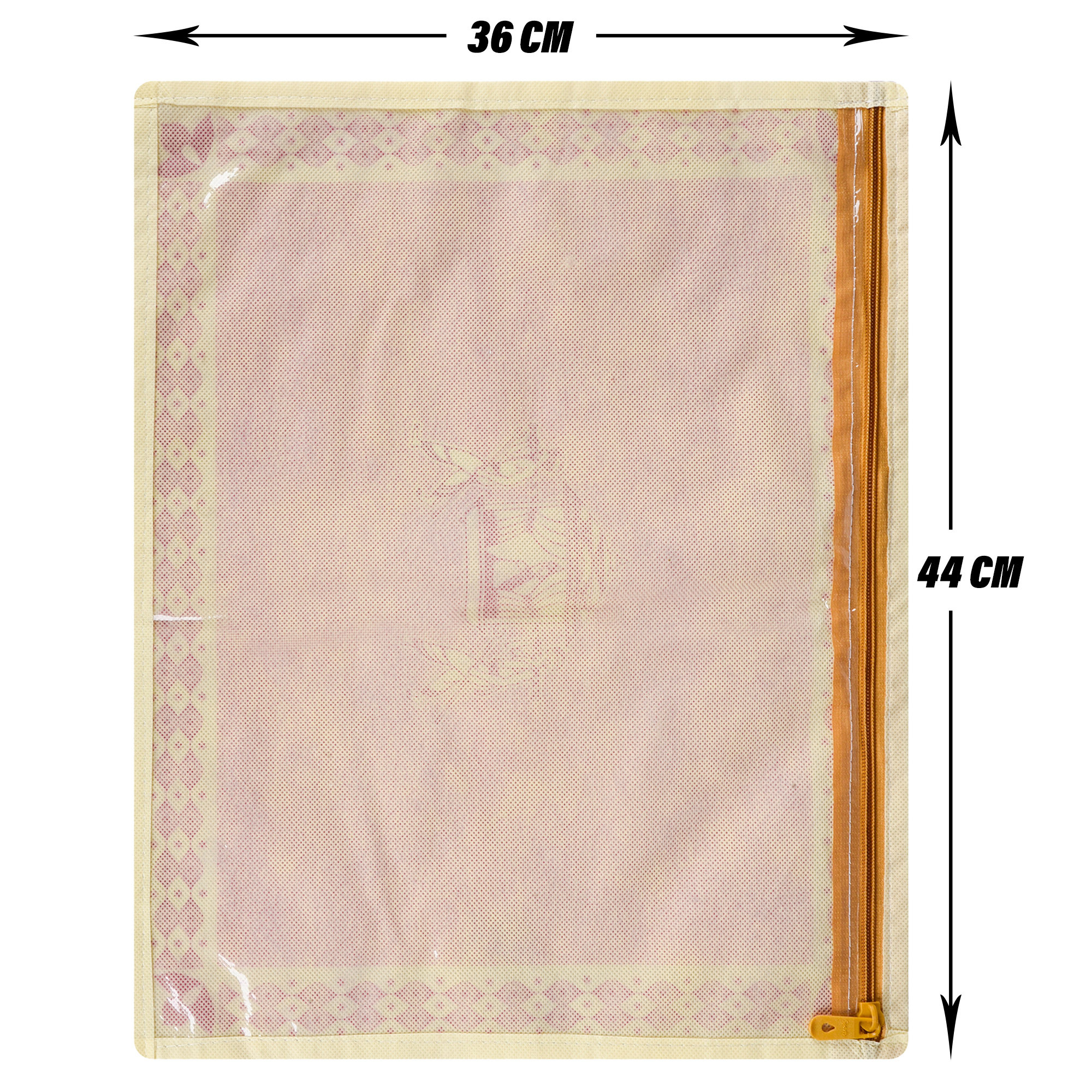 Kuber Industries Saree Cover | Clothes Storage Bag | Single Packing Saree Cover with Zip Closure | Wardrobe Organizer | Palki Packing Saree Cover |Pink