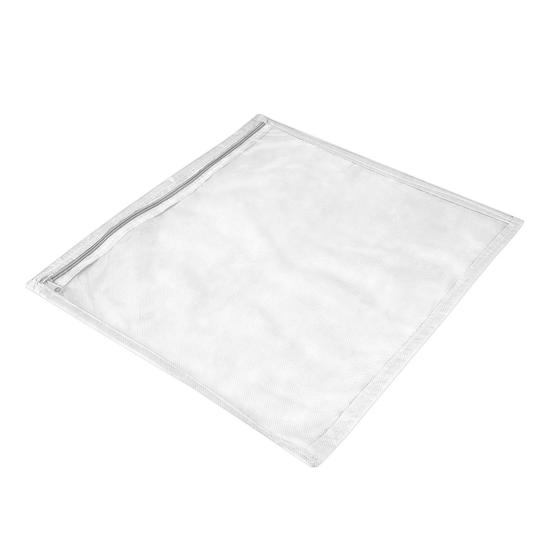 Kuber Industries Saree Cover  Clothes Storage Bag  Single Packing Saree with Zip Closure  Wardrobe Organizer  Cloth Stoarge Organizer  Plain Saree Cover  Pack of 24  White