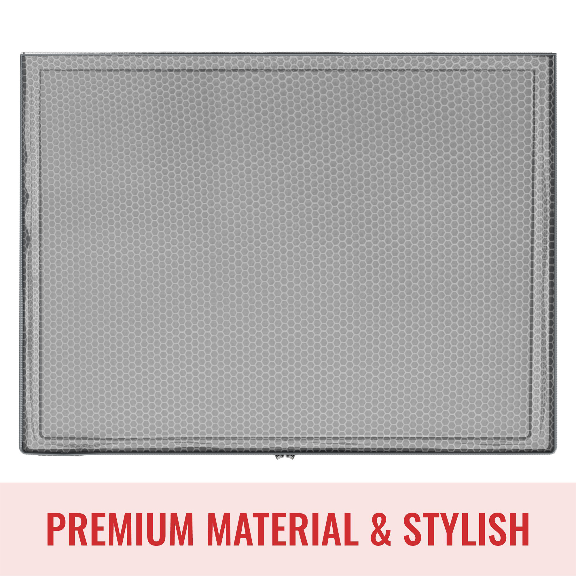 Kuber Industries Saree Cover  Clothes Storage Bag  Zip Closure Saree Cover  Wardrobe Organizer  Cloth Storage Organiser  Mesh Transparent Saree Cover  3 Inch  Pack of 3  Gray