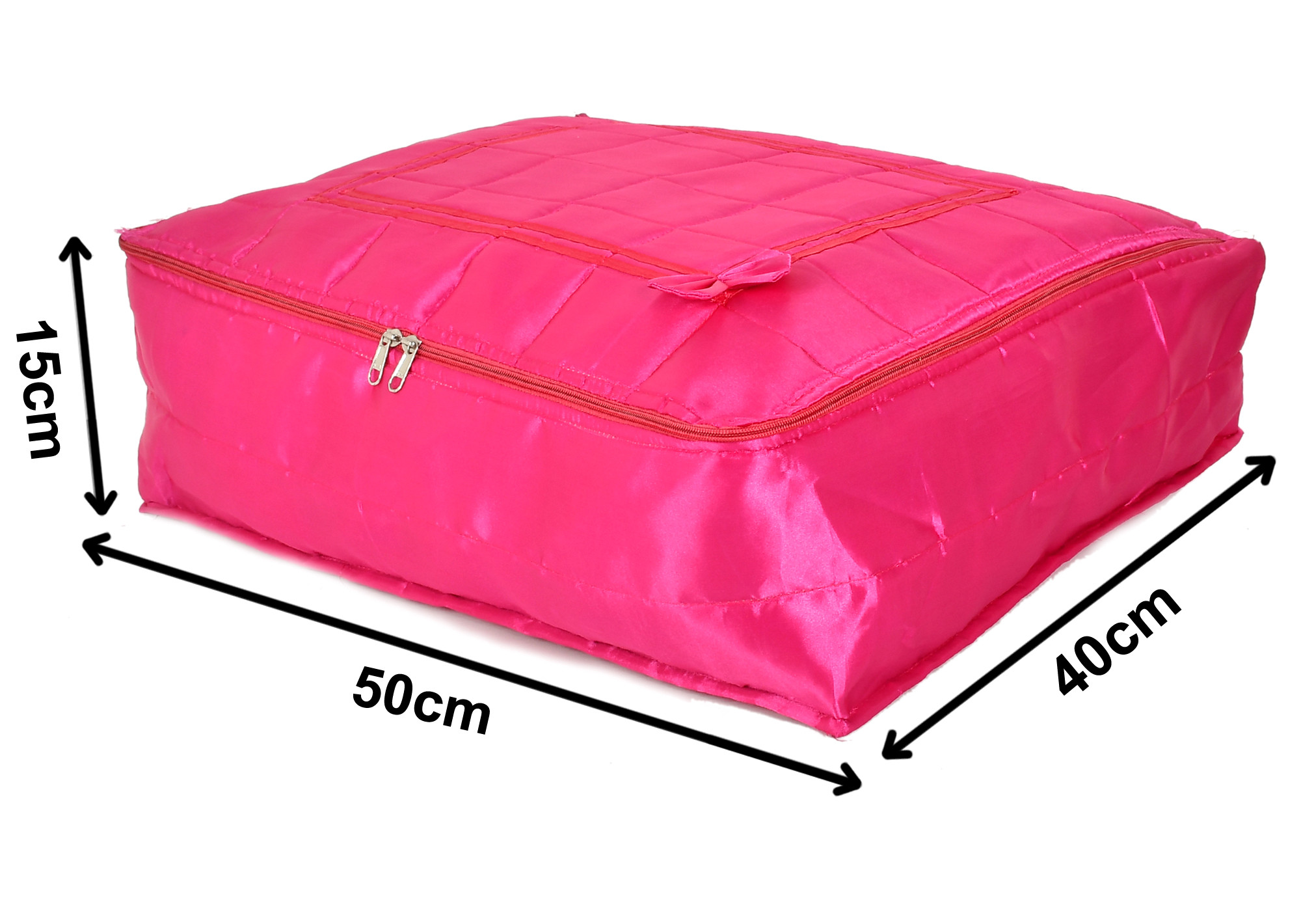 Kuber Industries Saree Cover, Wardrobe Organizer,Saree Storage Bag With 12 Flap in One Bag (Pink)-HS_38_KUBMART21757