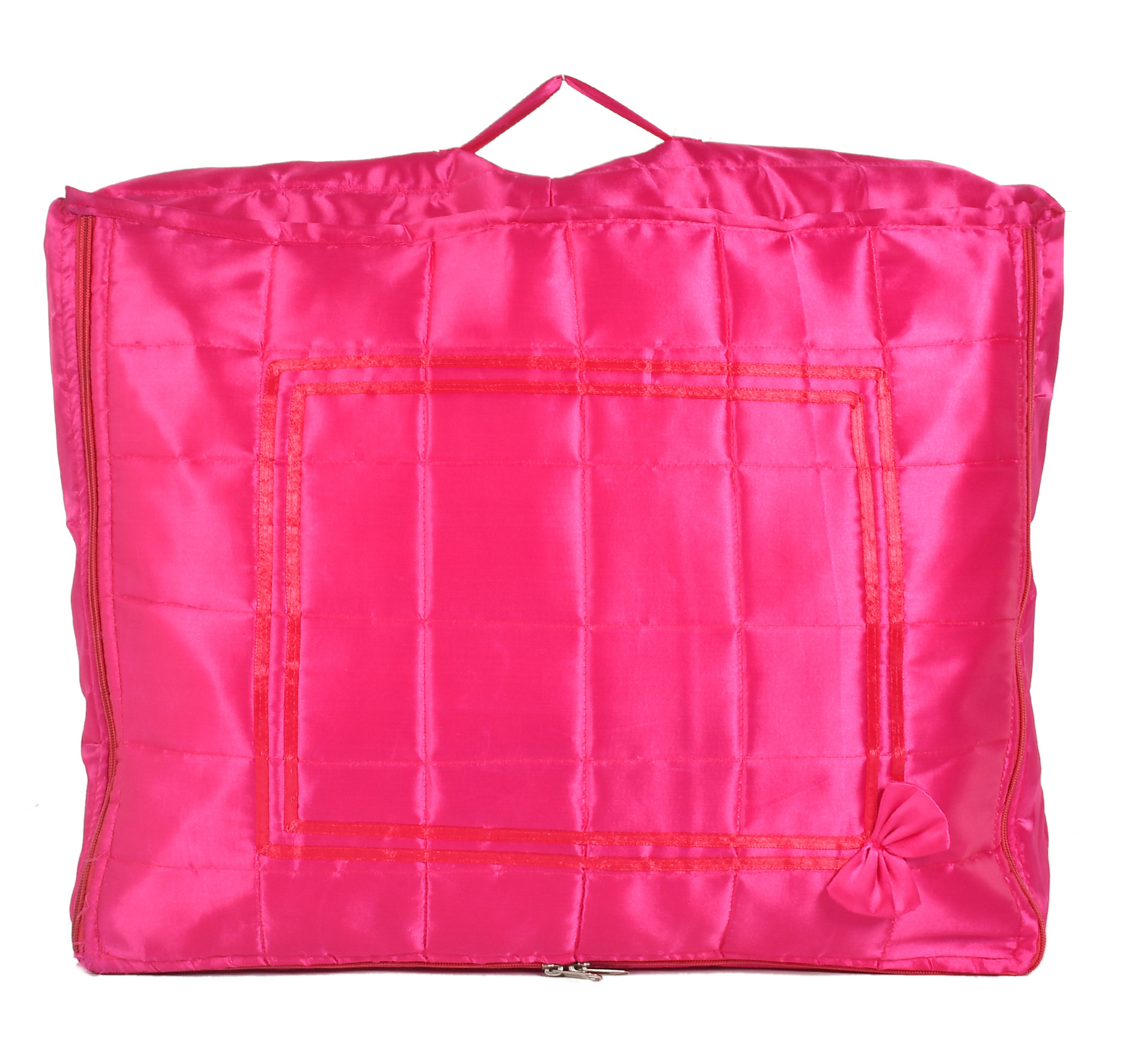 Kuber Industries Saree Cover, Wardrobe Organizer,Saree Storage Bag With 12 Flap in One Bag (Pink)-HS_38_KUBMART21757