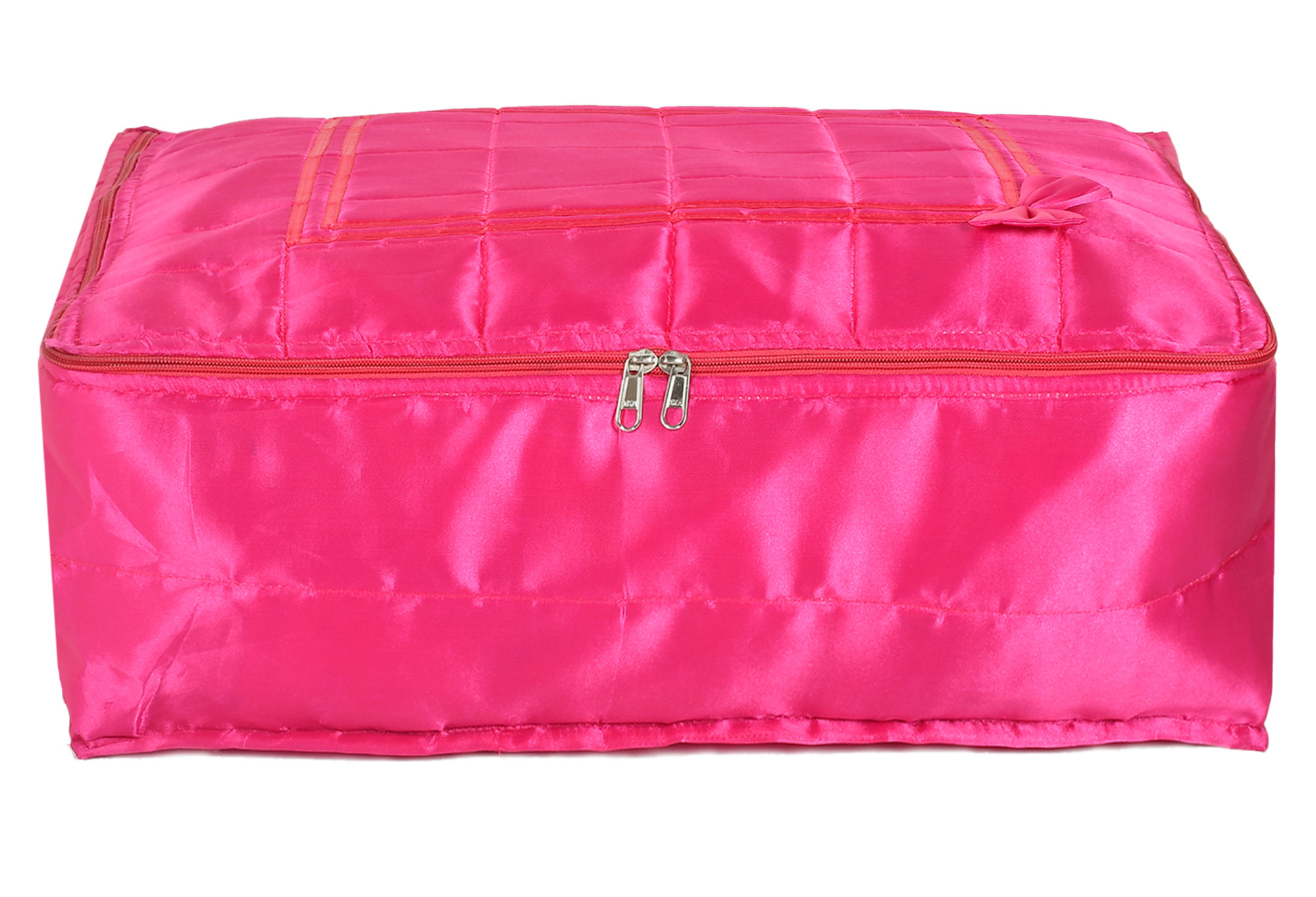 Kuber Industries Saree Cover, Wardrobe Organizer,Saree Storage Bag With 12 Flap in One Bag (Pink)-HS_38_KUBMART21757