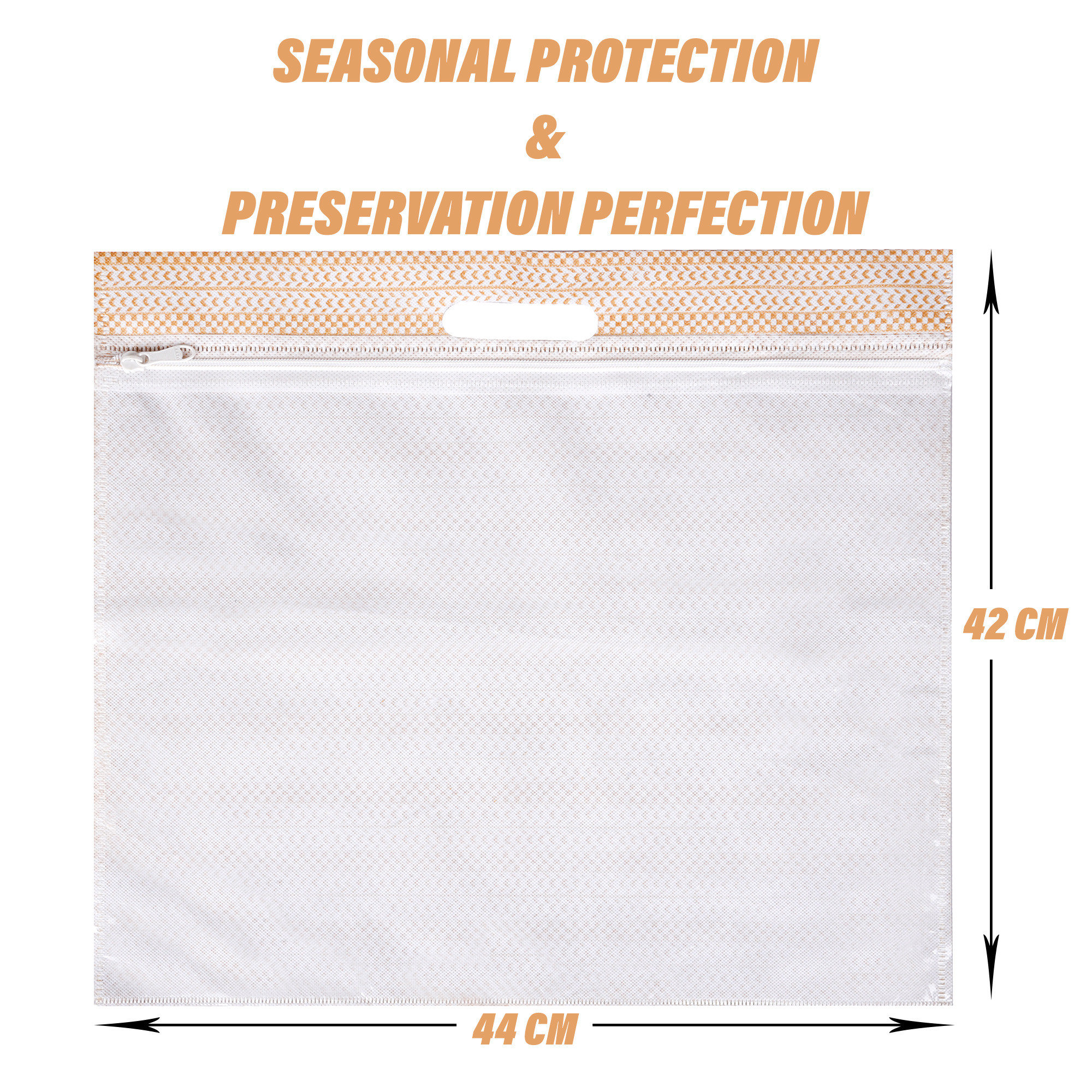 Kuber Industries Saree Storage Bag | Clothes Storage Bag | Wardrobe Storage Bag | Single Packing Cloth Storage Bag | Top Visible Window Saree Bag | Handle Saree Cover | Brown