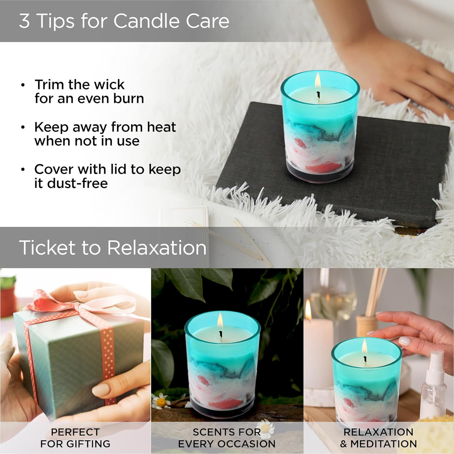 Kuber Industries Scented Candles | Fragrance Candles | Candles for Wedding | Candles for Bedroom | Birthday Candles | Valentines Day Gifts Candles | DY-230706B | Green & Black