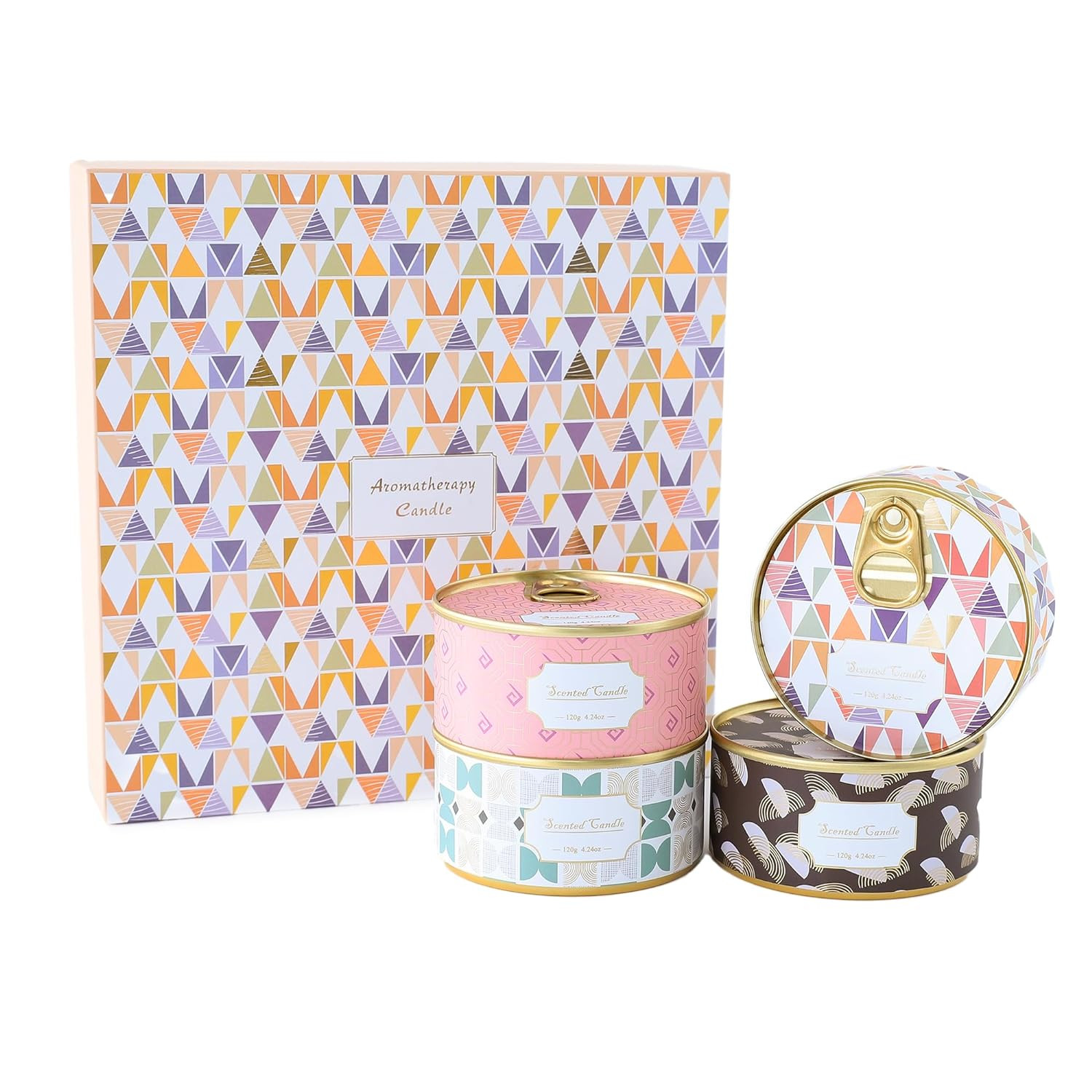 Kuber Industries Scented Candles | Fragrance Candles | Candles for Wedding | Candles for Bedroom | Birthday Candles | Valentines Day Gifts Candles | DY-230707 | Pack of 4 | Multi