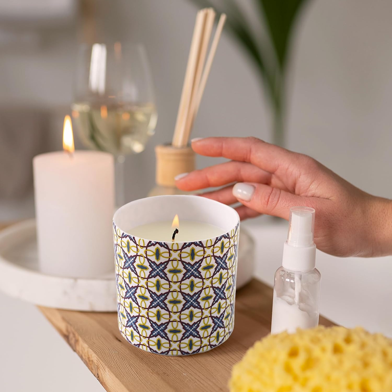 Kuber Industries Scented Candles | Fragrance Candles | Candles for Wedding | Candles for Bedroom | Birthday Candles | Valentines Day Gifts Candles | DY-230708A | Multicolor