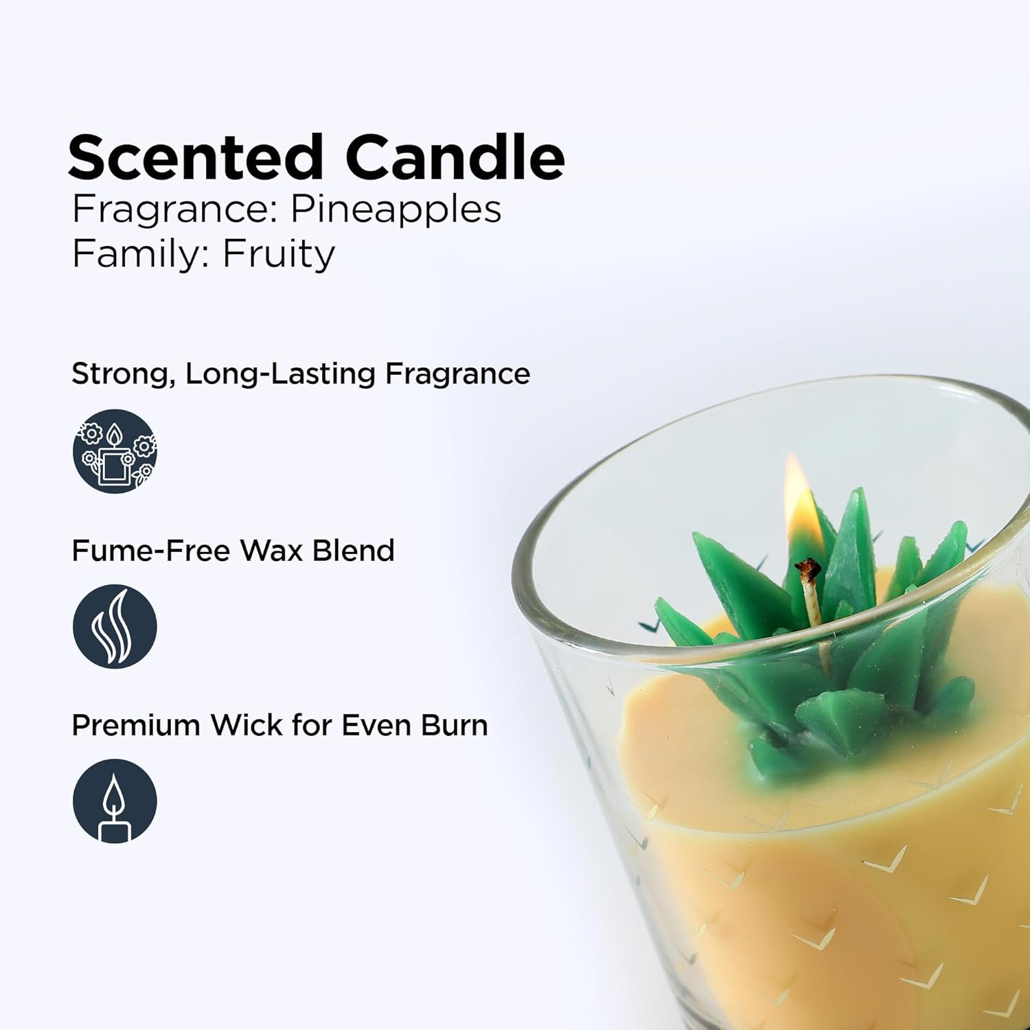 Kuber Industries Scented Candles | Fragrance Candles | Candles for Wedding | Candles for Bedroom | Birthday Candles | Valentines Day Gifts Candles | DY-230709A | Transparent