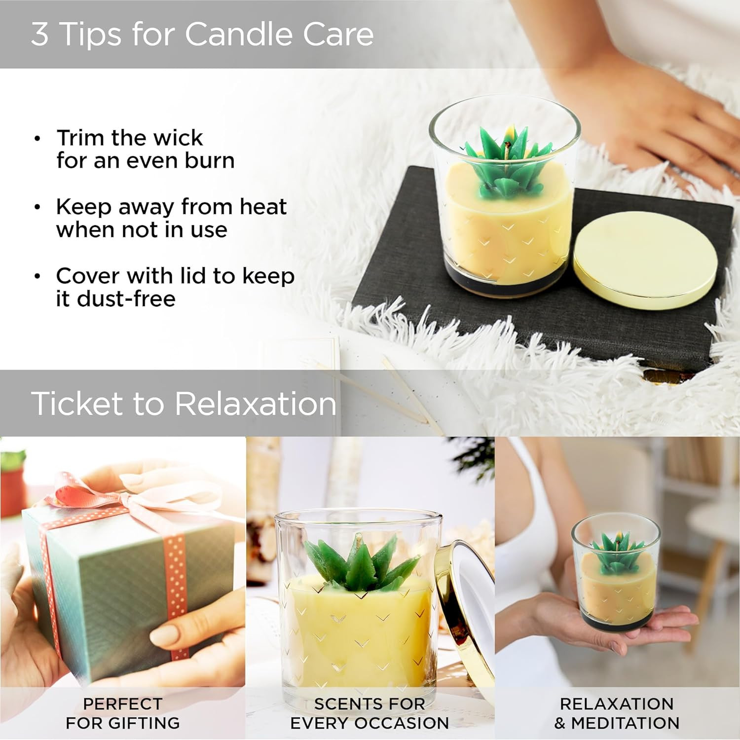 Kuber Industries Scented Candles | Fragrance Candles | Candles for Wedding | Candles for Bedroom | Birthday Candles | Valentines Day Gifts Candles | DY-230709A | Transparent