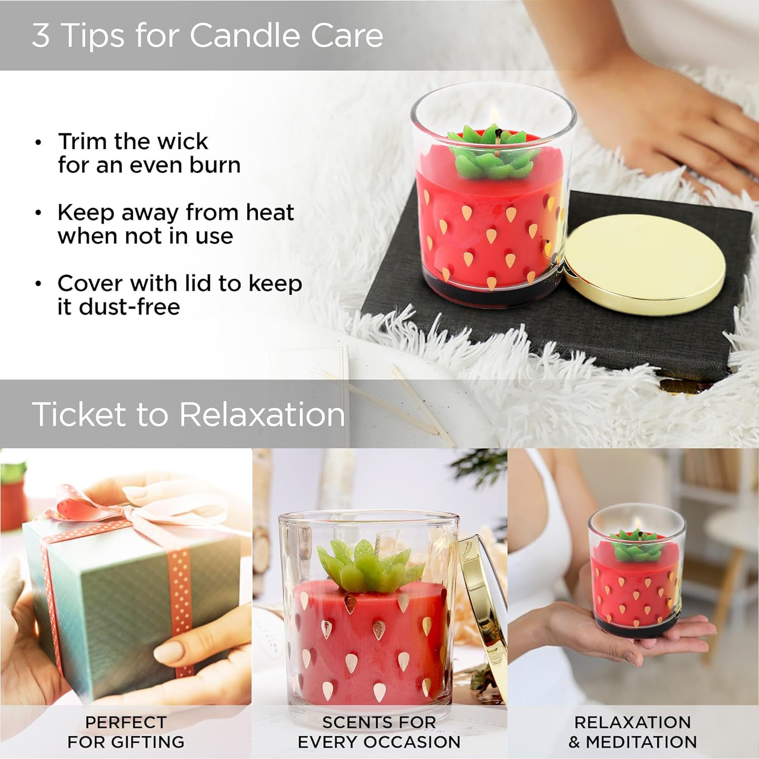 Kuber Industries Scented Candles | Fragrance Candles | Candles for Wedding | Candles for Bedroom | Birthday Candles | Valentines Day Gifts Candles | DY-230709B | Transparent