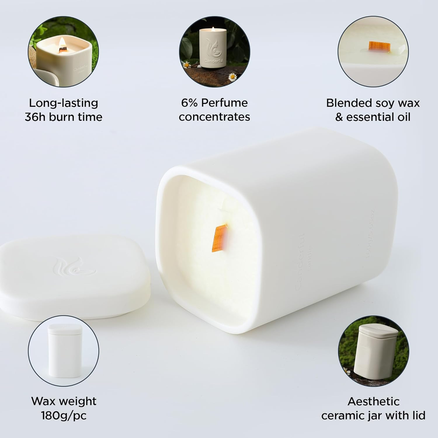 Kuber Industries Scented Candles | Fragrance Candles | Candles for Wedding | Candles for Bedroom | Birthday Candles | Valentines Day Gifts Candles | DY-230703B | White