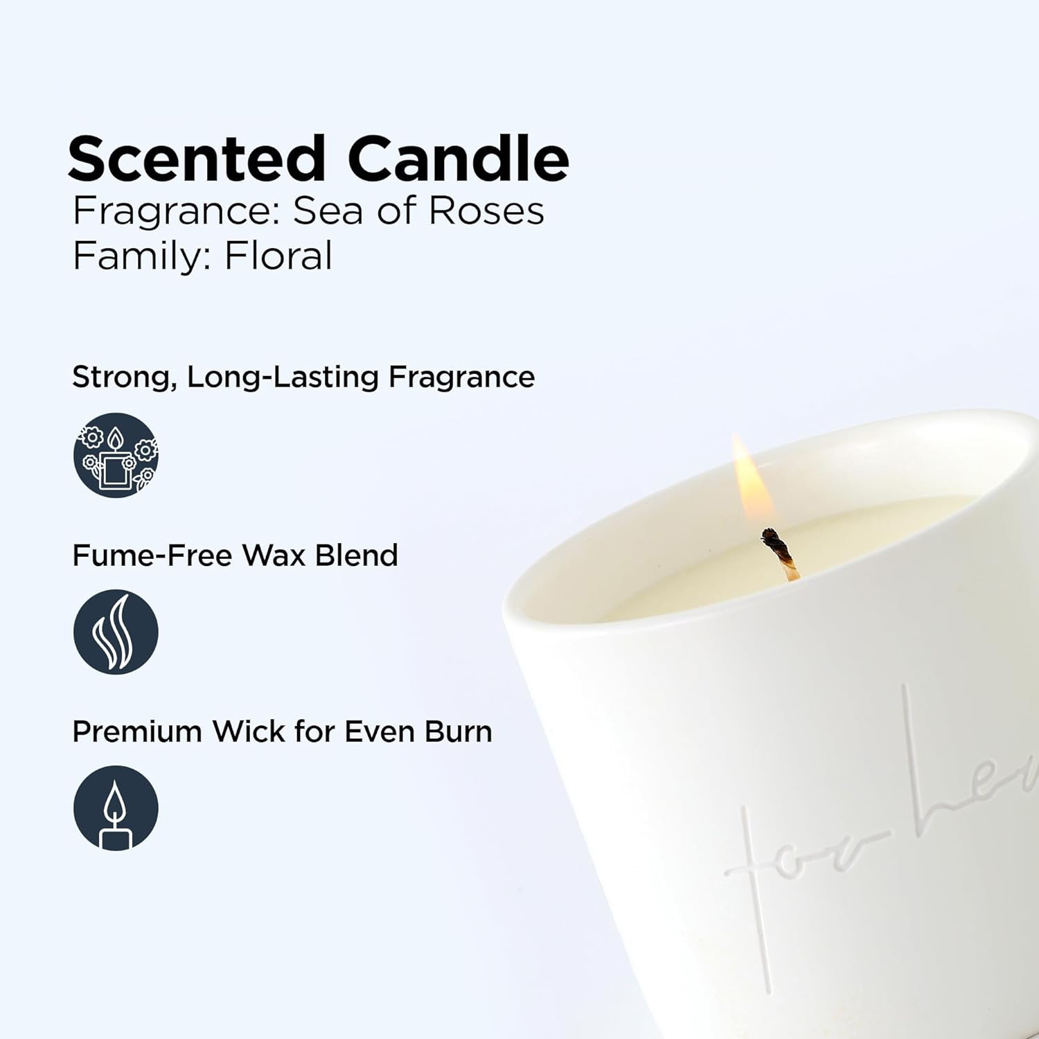 Kuber Industries Scented Candles | Fragrance Candles | Candles for Wedding | Candles for Bedroom | Birthday Candles | Valentines Day Gifts Candles | DY-230705-1A | White