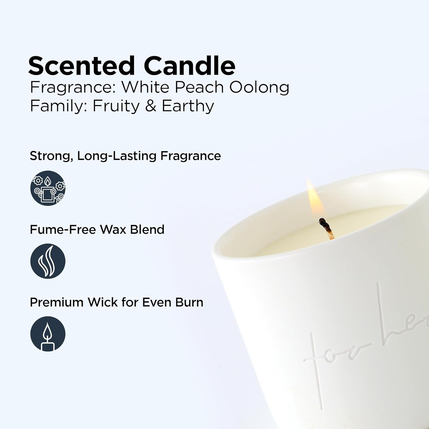 Kuber Industries Scented Candles | Fragrance Candles | Candles for Wedding | Candles for Bedroom | Birthday Candles | Valentines Day Gifts Candles | DY-230705-1B | White