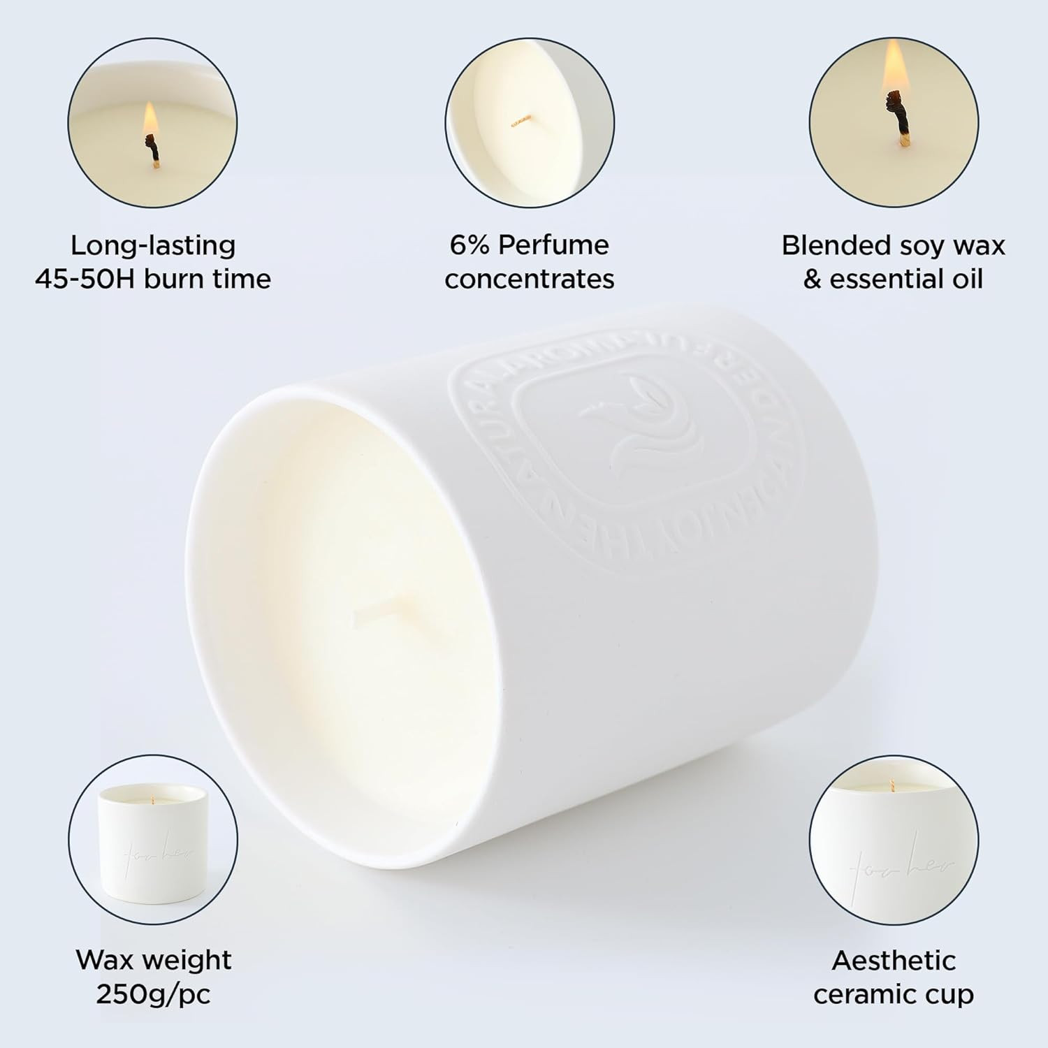 Kuber Industries Scented Candles | Fragrance Candles | Candles for Wedding | Candles for Bedroom | Birthday Candles | Valentines Day Gifts Candles | DY-230705-1B | White