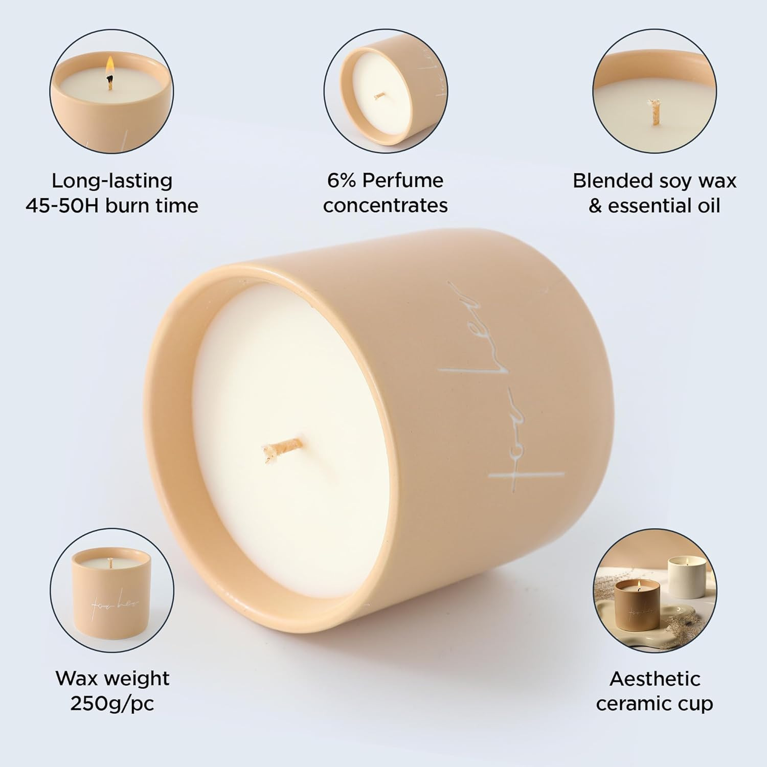 Kuber Industries Scented Candles | Fragrance Candles | Candles for Wedding | Candles for Bedroom | Birthday Candles | Valentines Day Gifts Candles | DY-230705-3A | Brown