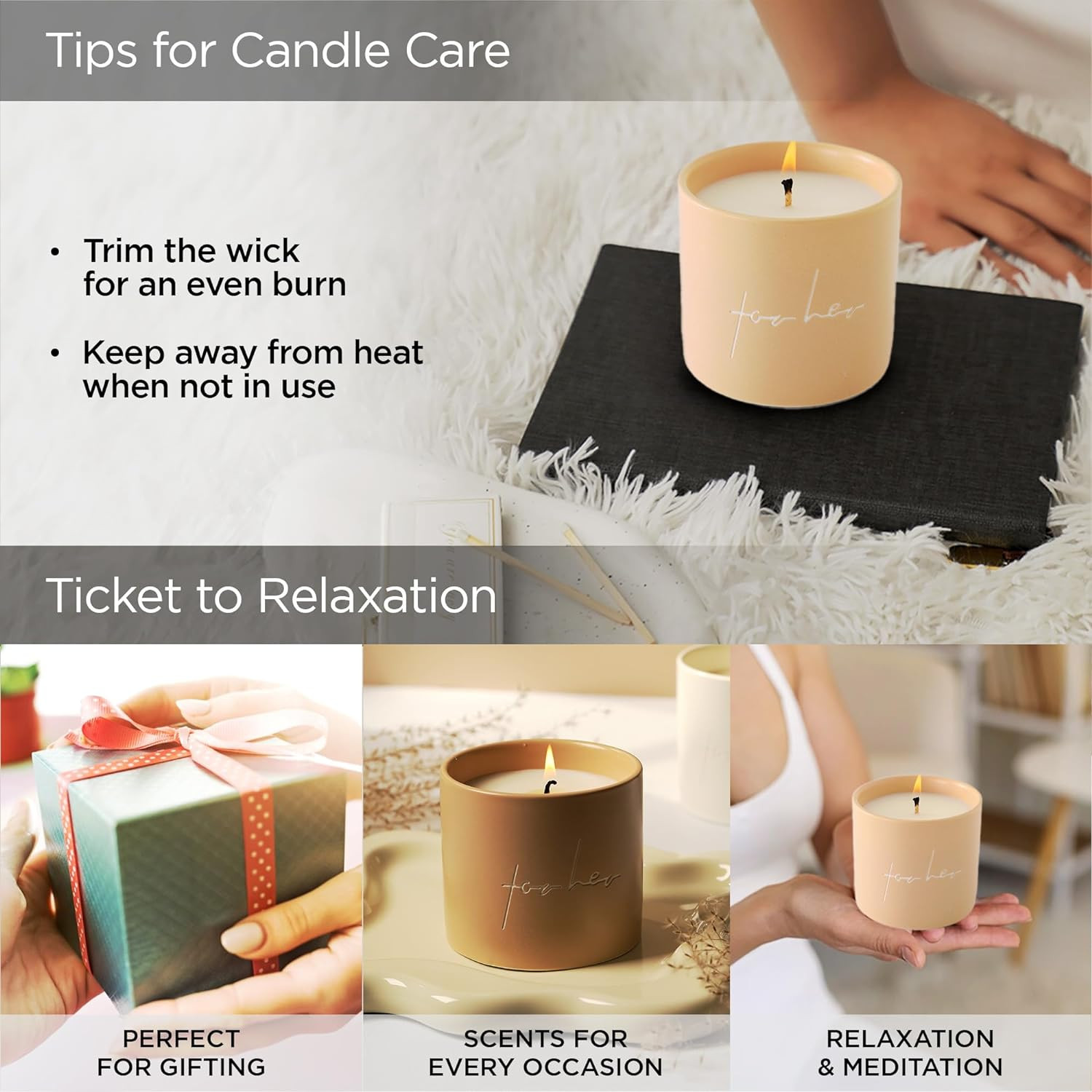 Kuber Industries Scented Candles | Fragrance Candles | Candles for Wedding | Candles for Bedroom | Birthday Candles | Valentines Day Gifts Candles | DY-230705-3A | Brown