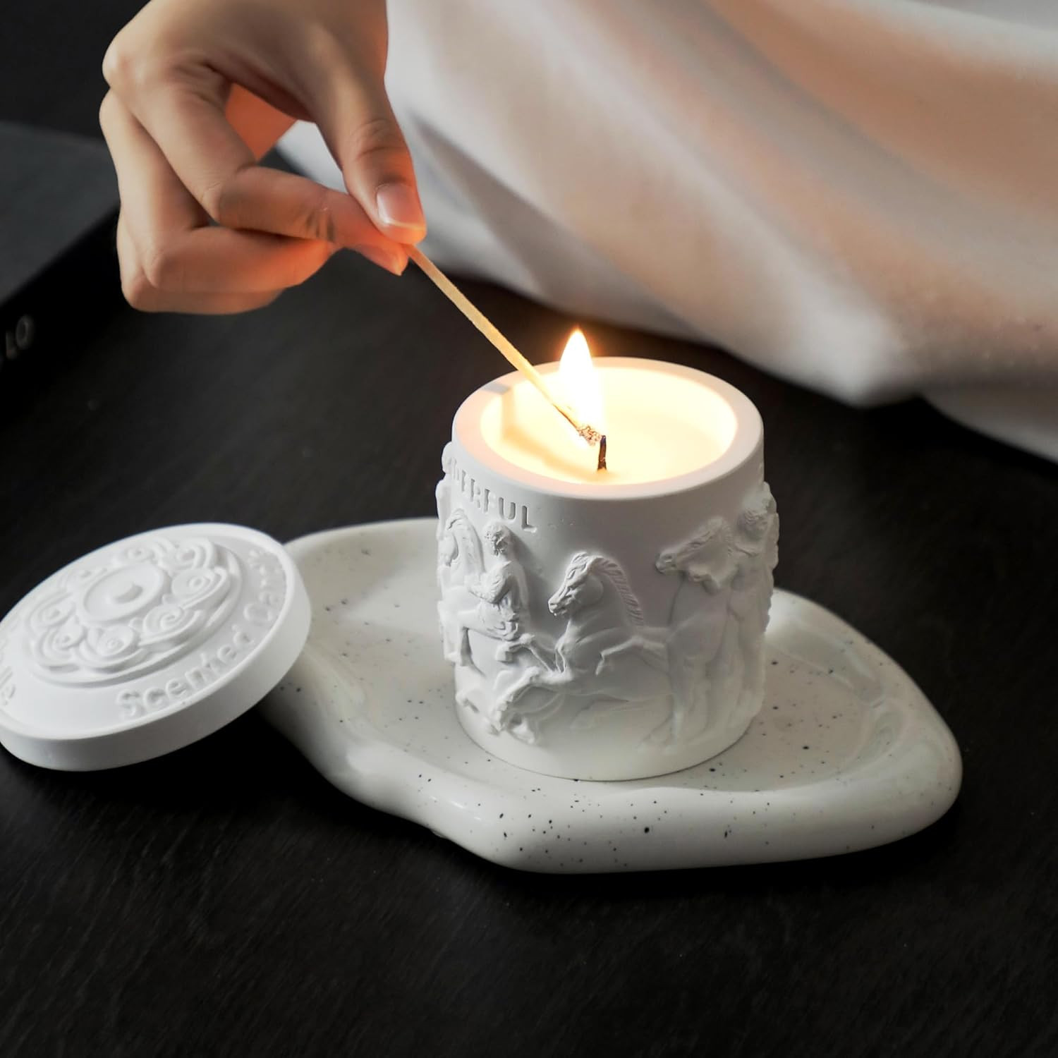 Kuber Industries Scented Candles | Fragrance Candles | Candles for Wedding | Candles for Bedroom | Birthday Candles | Valentines Day Gifts Candles | DY-230701A | White