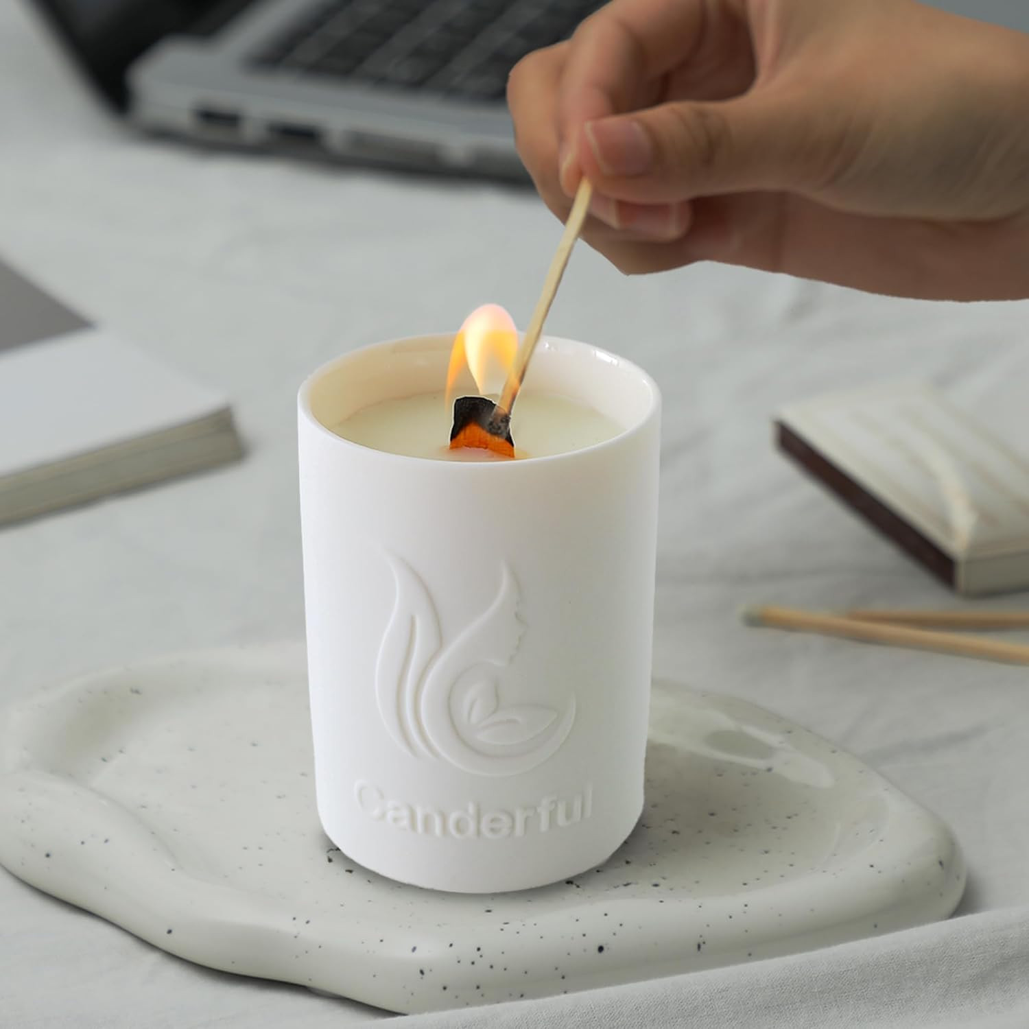 Kuber Industries Scented Candles | Fragrance Candles | Candles for Wedding | Candles for Bedroom | Birthday Candles | Valentines Day Gifts Candles | DY-230702A | White