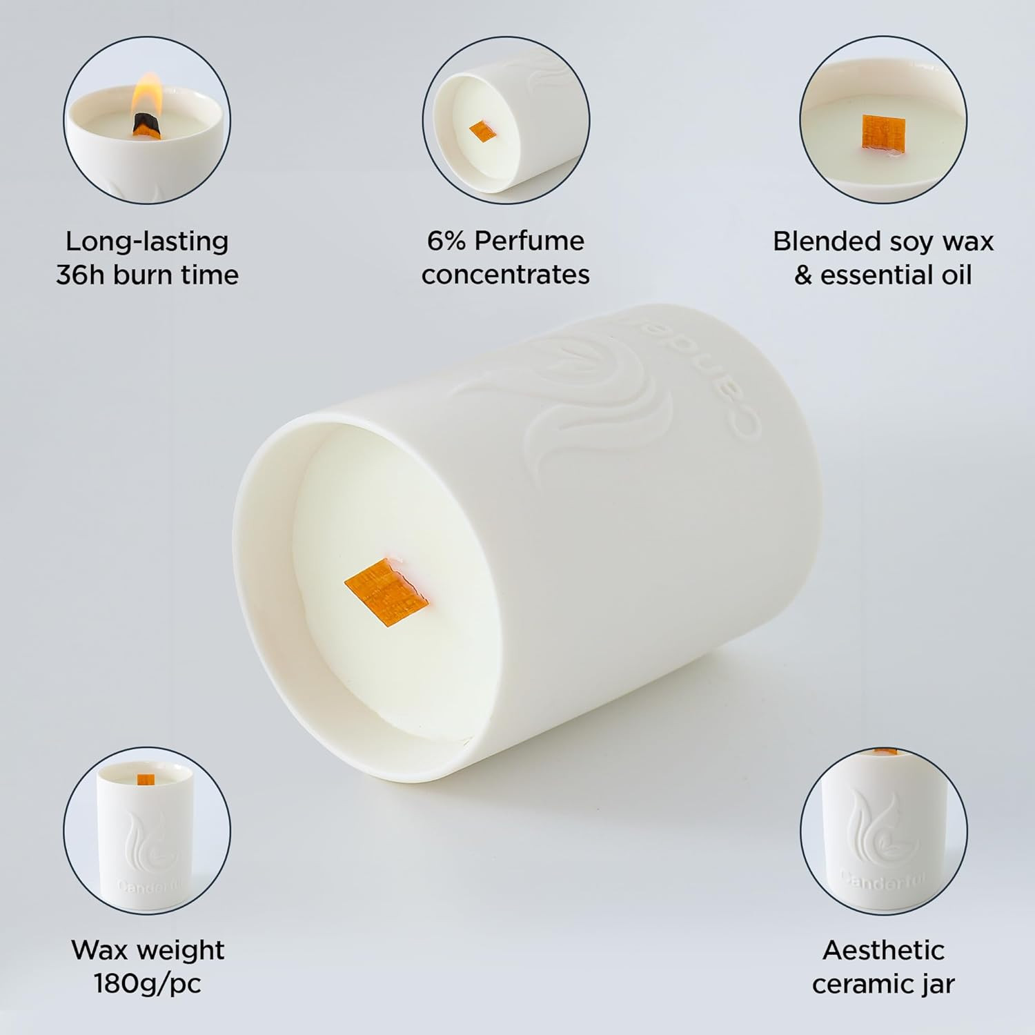 Kuber Industries Scented Candles | Fragrance Candles | Candles for Wedding | Candles for Bedroom | Birthday Candles | Valentines Day Gifts Candles | DY-230702A | White