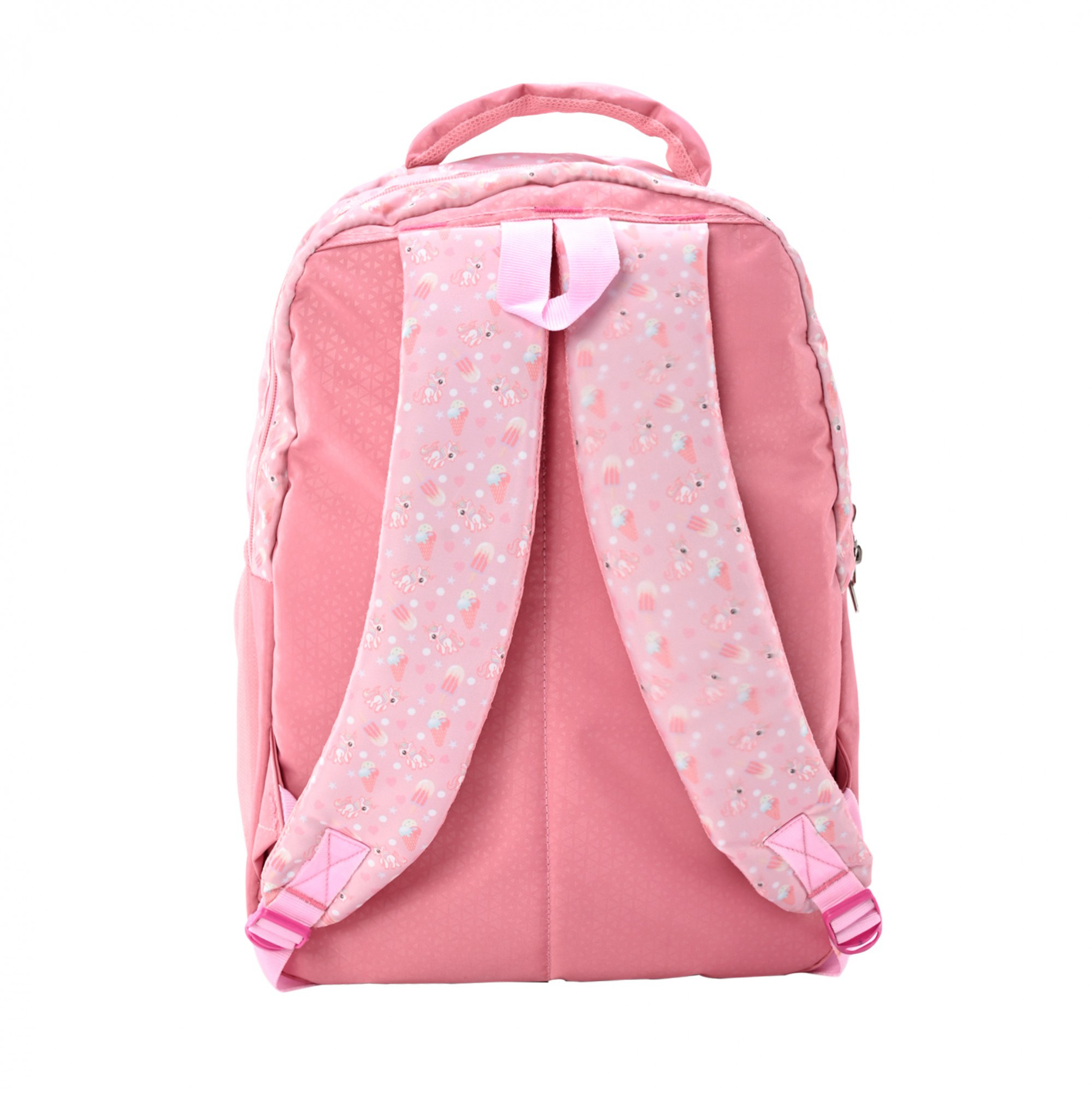 Kuber Industries School-College Bag  Stay Cool Single Unicorn Backpack for Boys and Girls  4 Compartment Backpack for Travel  Water Resistant Bookbag  Bag for Daily Routine  Large  Pink