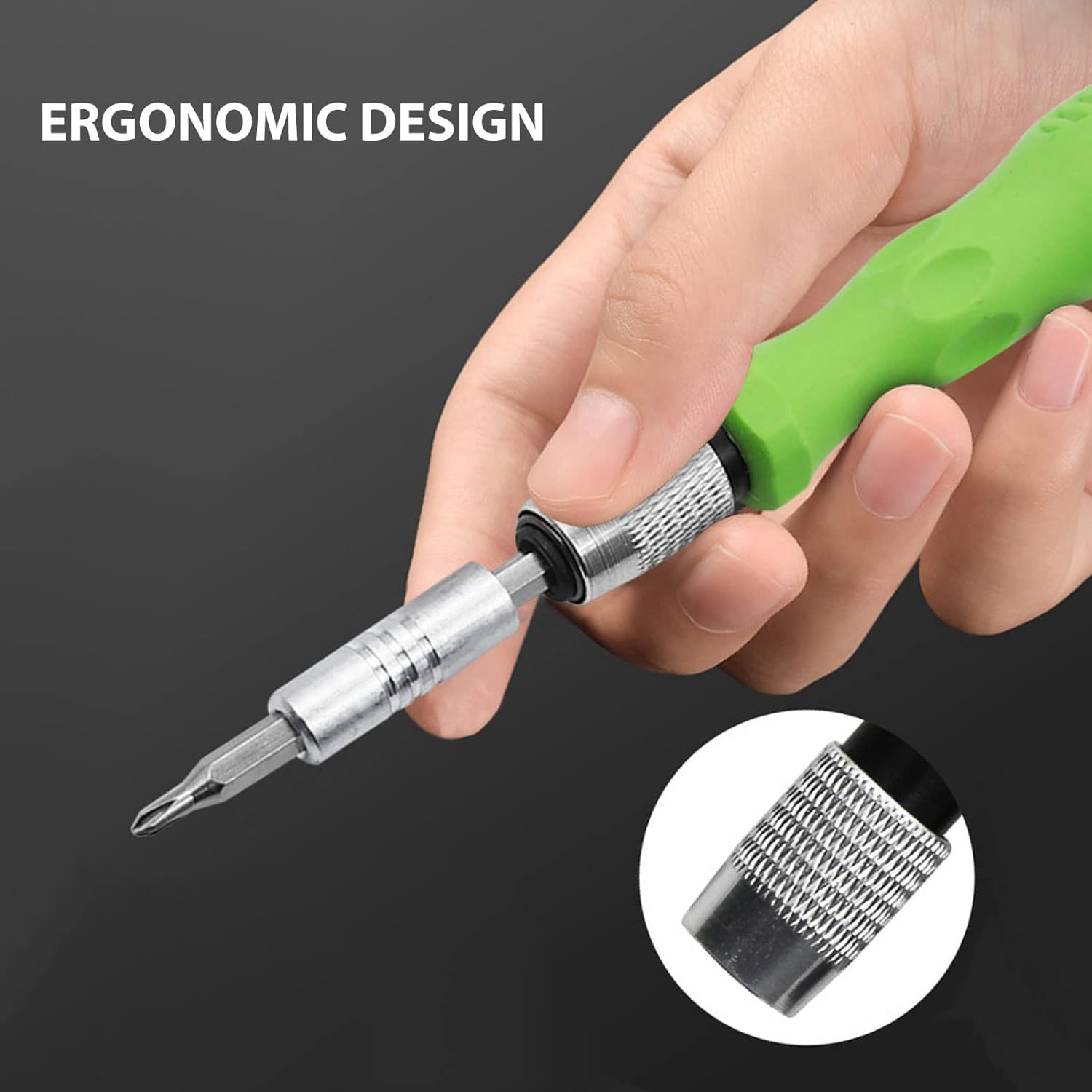 Kuber Industries Screwdriver Bits Set|32 In One With 32 Screws|Professional Magnetic Driver Set|Idol For Laptop, Mobile, Computer, Repairing Preparations (Green)