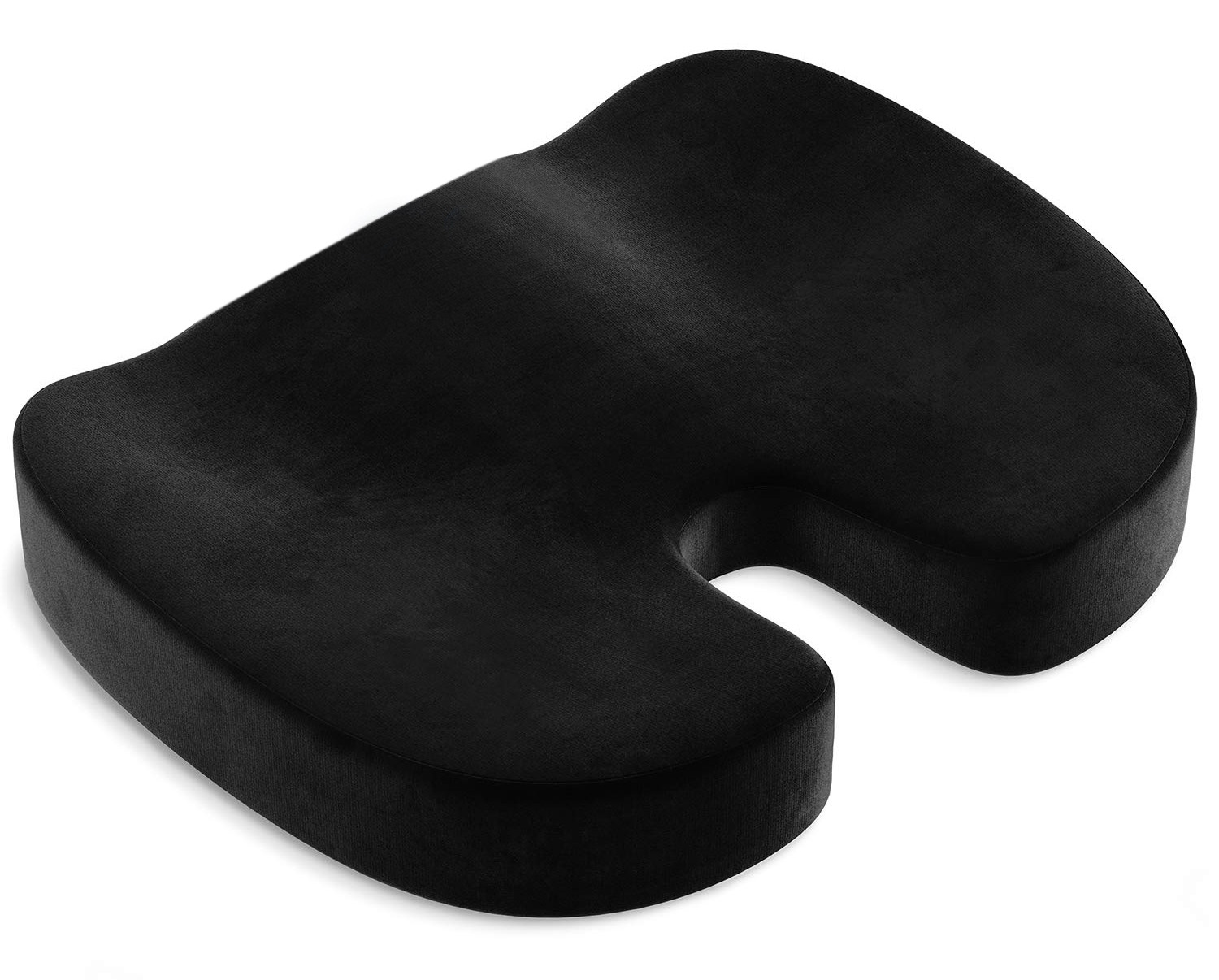 Kuber Industries Seat Cushion Memory Foam Coccyx Cushion Designed for Back, Hip, and Tailbone Pain - for Office Chair,Car Seat, Wheelchair (Black)