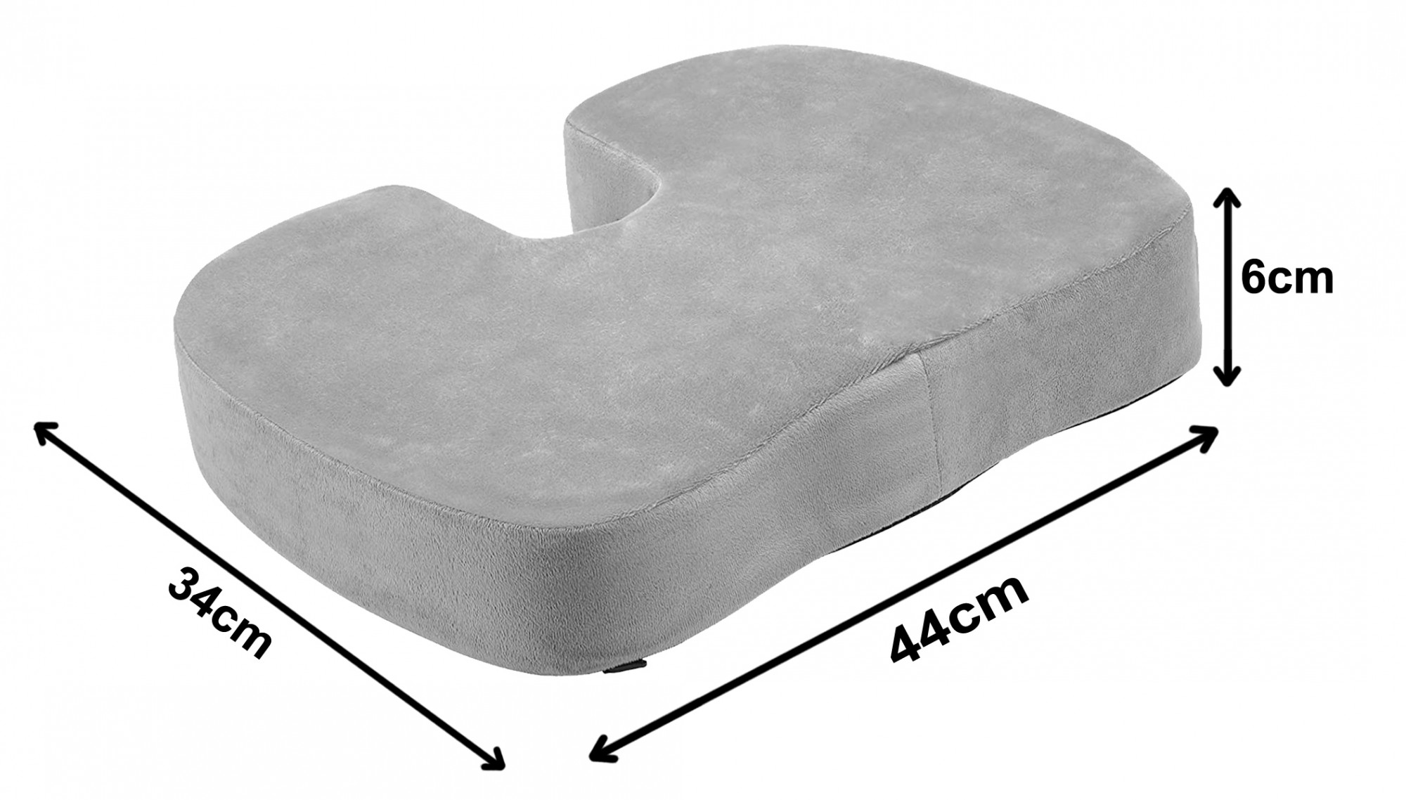 Kuber Industries Seat Cushion Memory Foam Coccyx Cushion Designed for Back, Hip, and Tailbone Pain - for Office Chair,Car Seat, Wheelchair (Grey)