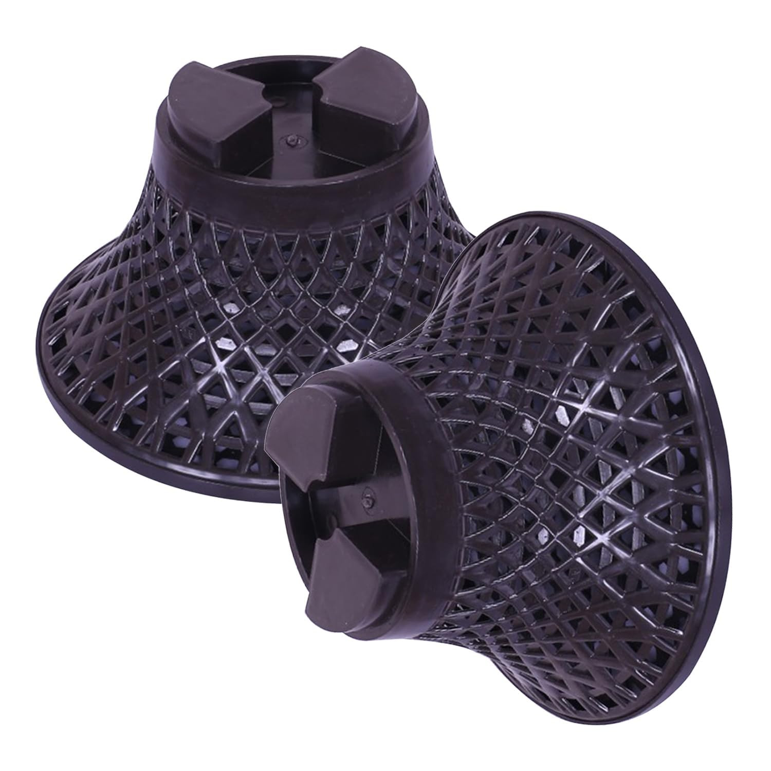 Kuber Industries Seating Stool  Plastic Mesh Damroo Stool  Both Sided Stool for Guestroom  Damroo Style Stool  Stool for Graden  Stool for Balcony  Brown