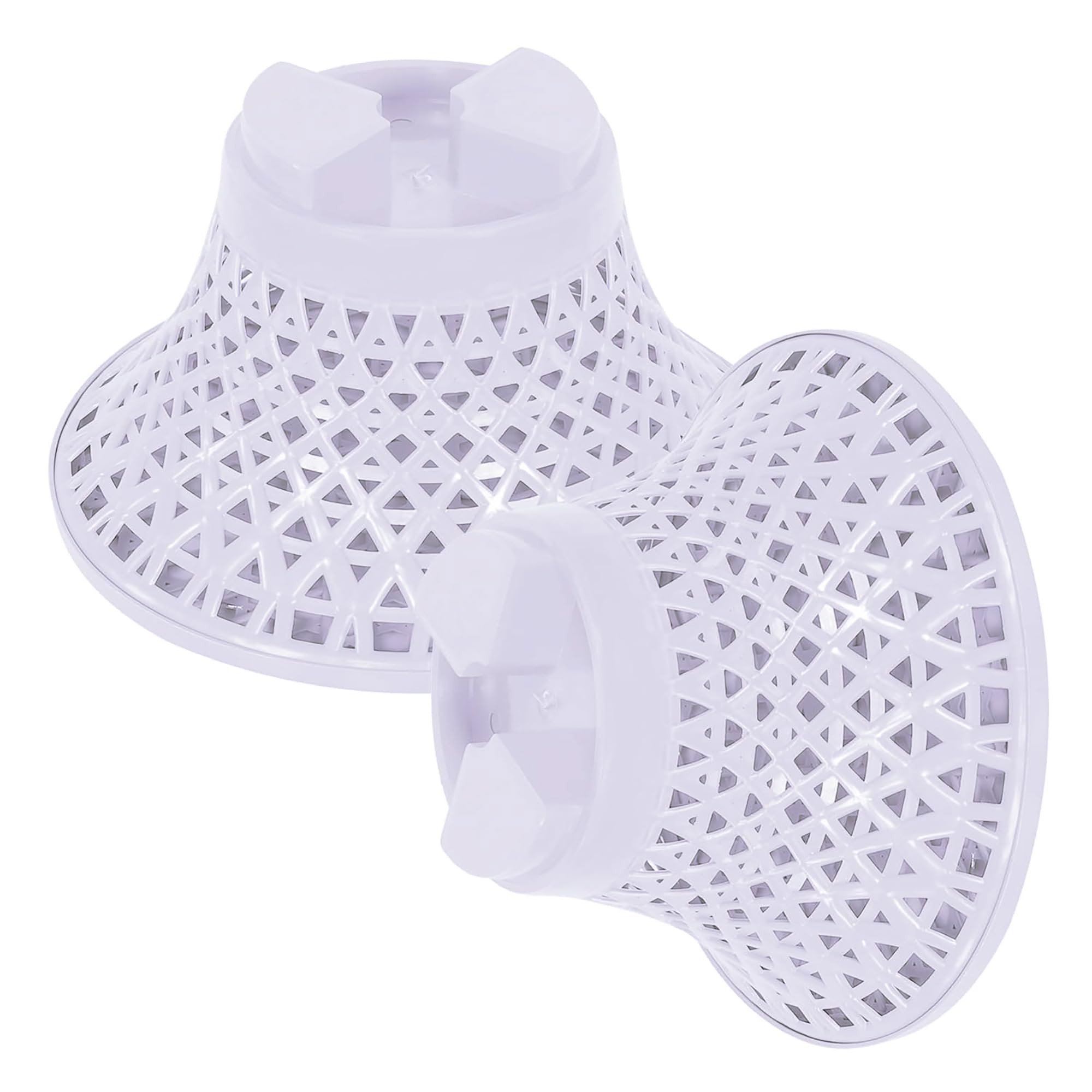 Kuber Industries Seating Stool  Plastic Mesh Damroo Stool  Both Sided Stool for Guestroom  Damroo Style Stool  Stool for Graden  Stool for Balcony  White