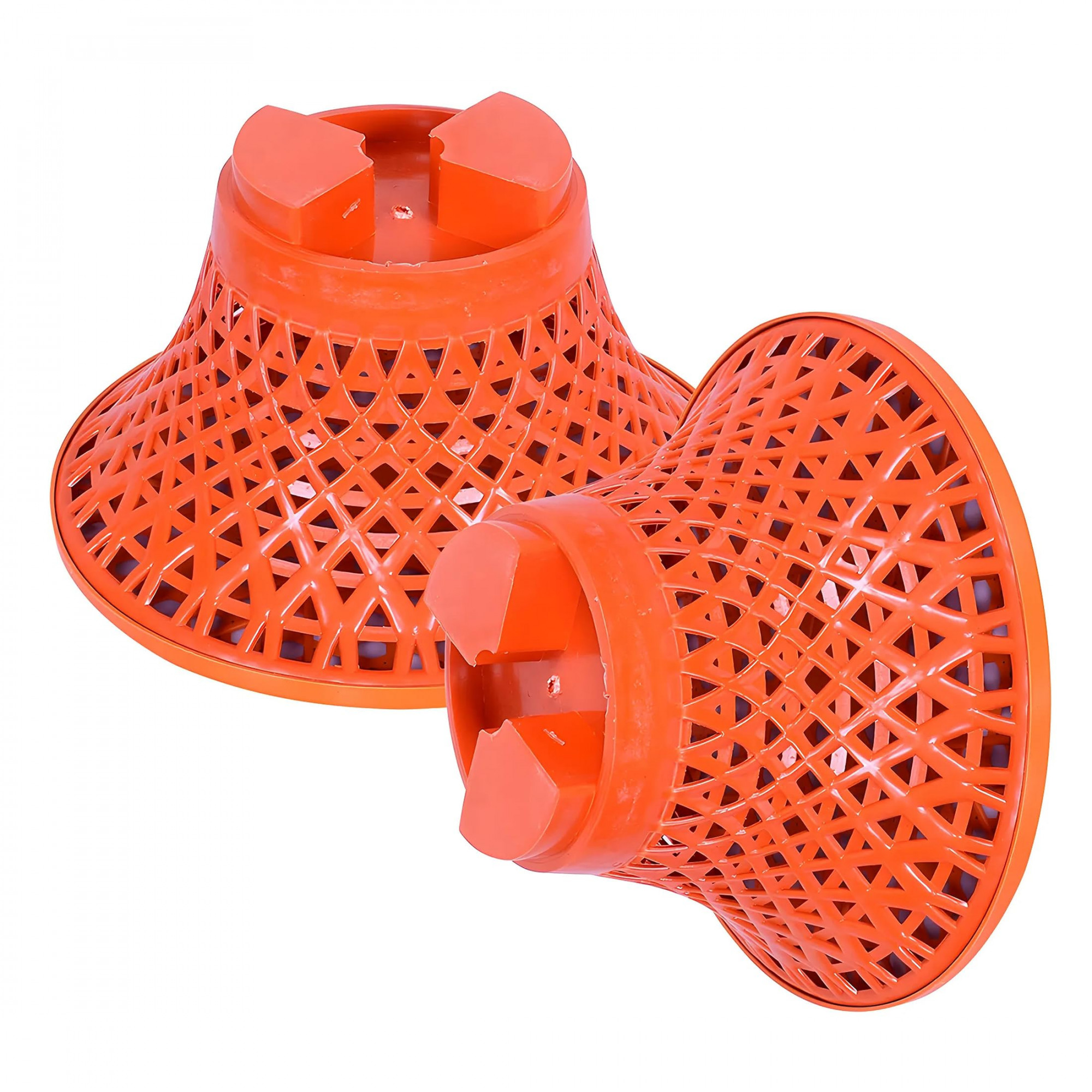 Kuber Industries Seating Stool  Plastic Mesh Damroo Stool  Both Sided Stool for Guestroom  Damroo Style Stool  Stool for Graden  Stool for Balcony  Red