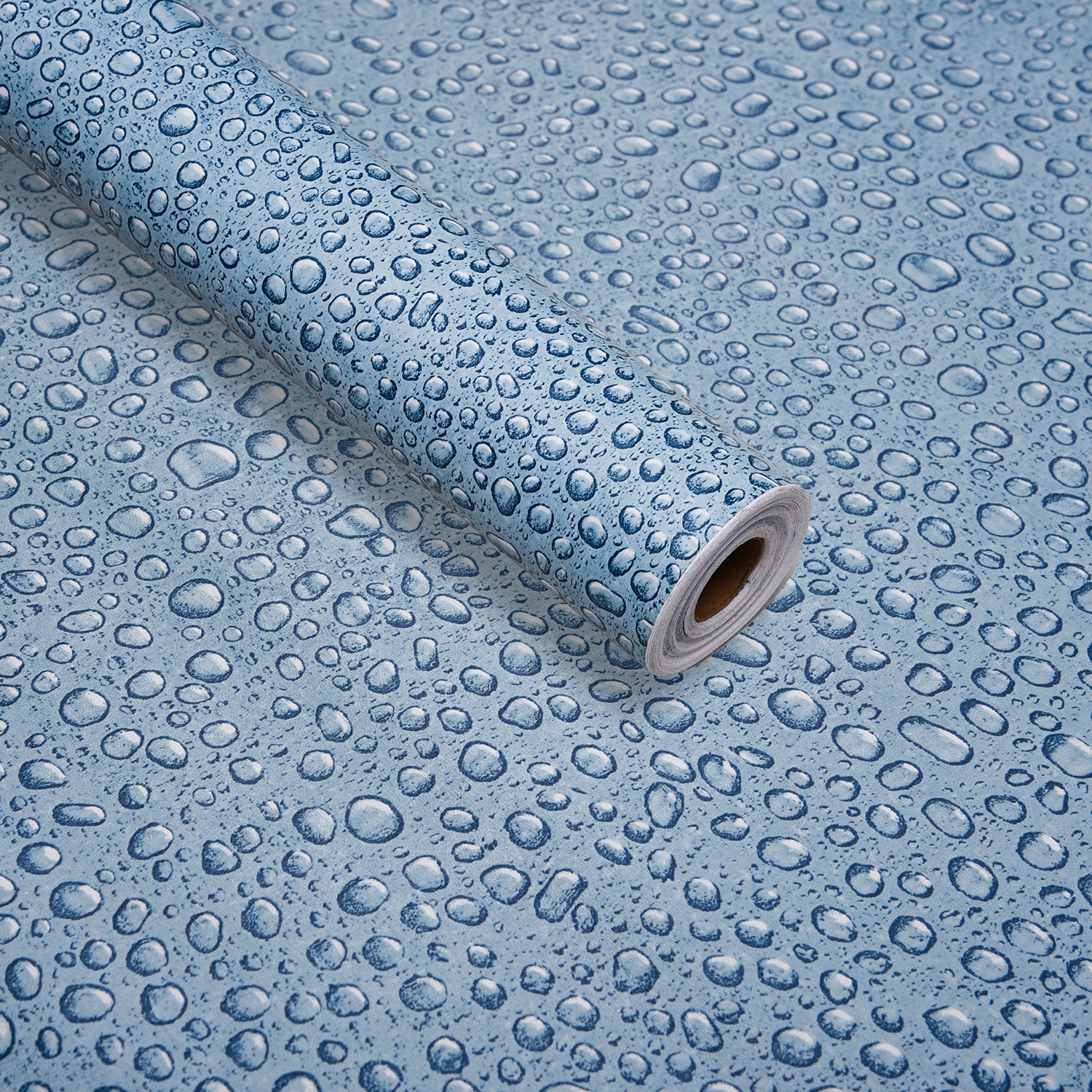 Kuber Industries Self Adhesive Wallpaper Sheet|Vinyl PVC Bubble Print Wall Stickers Peel and Stick for Furniture, Almirah, Table Top, Wardrobe, Kitchen Cupboard,Bedroom-10 Meter,(Blue)