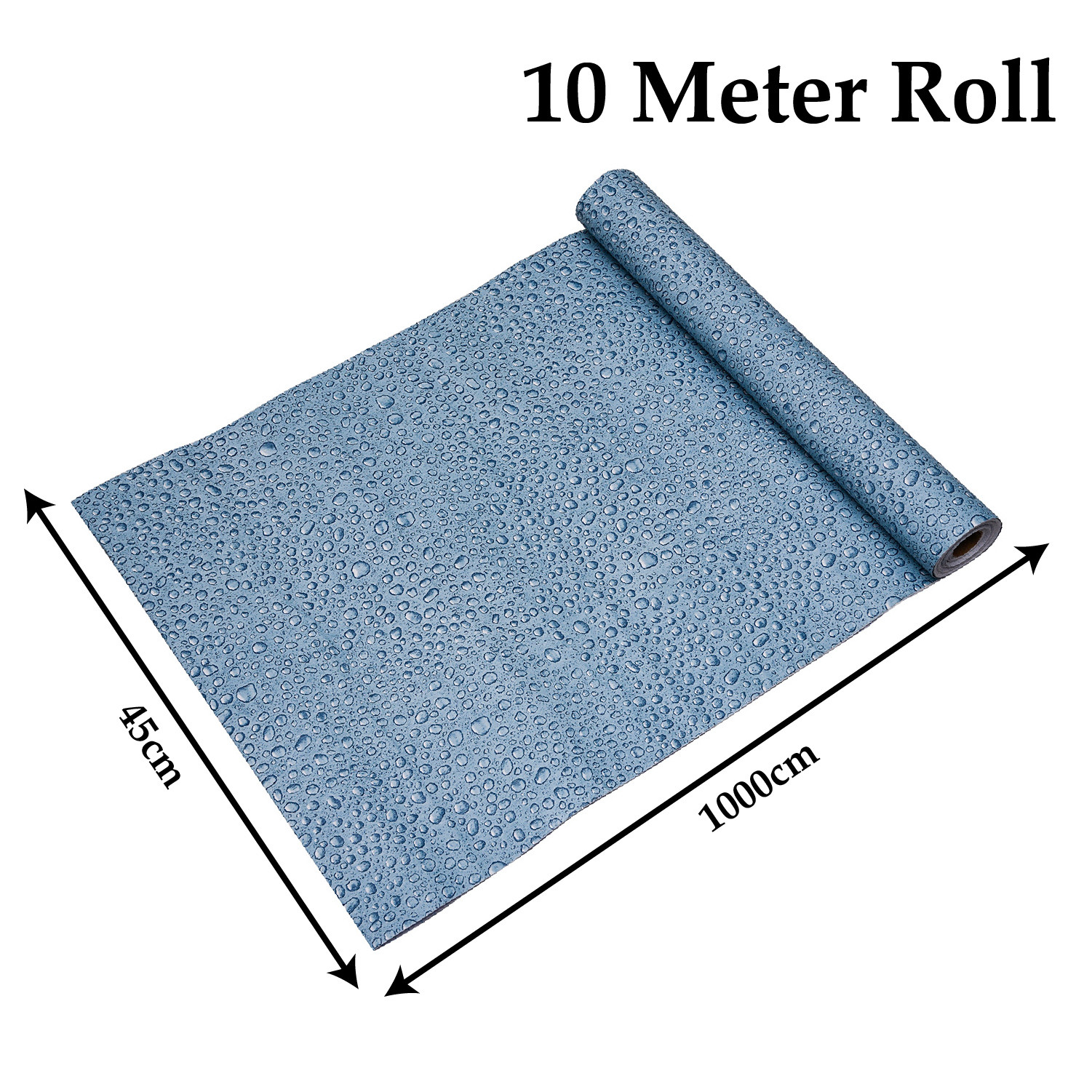 Kuber Industries Self Adhesive Wallpaper Sheet|Vinyl PVC Bubble Print Wall Stickers Peel and Stick for Furniture, Almirah, Table Top, Wardrobe, Kitchen Cupboard,Bedroom-10 Meter,(Blue)