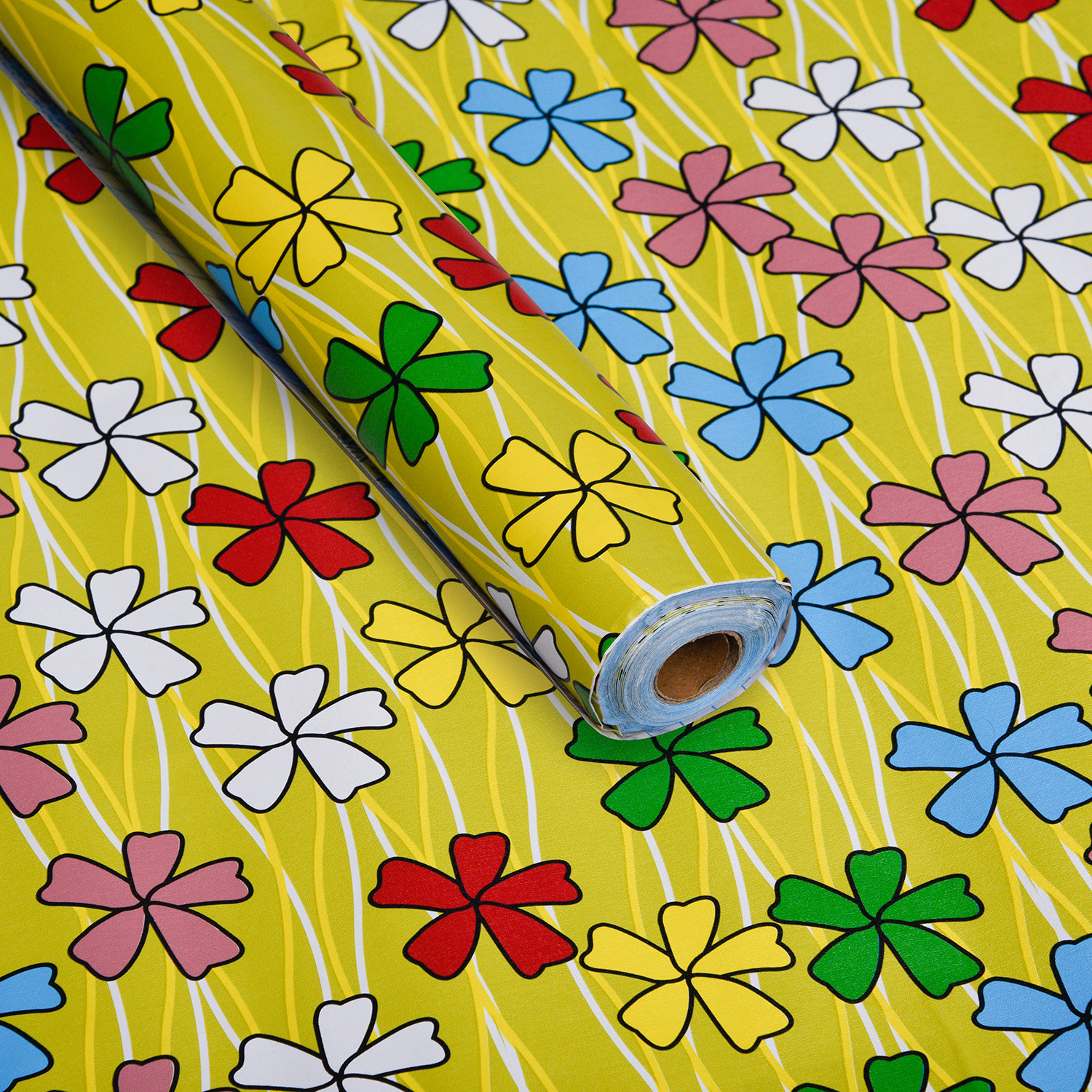 Kuber Industries Self Adhesive Wallpaper Sheet|Vinyl PVC Flower Print Wall Stickers Peel and Stick for Furniture, Almirah, Table Top, Wardrobe, Kitchen Cupboard,Bedroom-10 Meter,(Green)