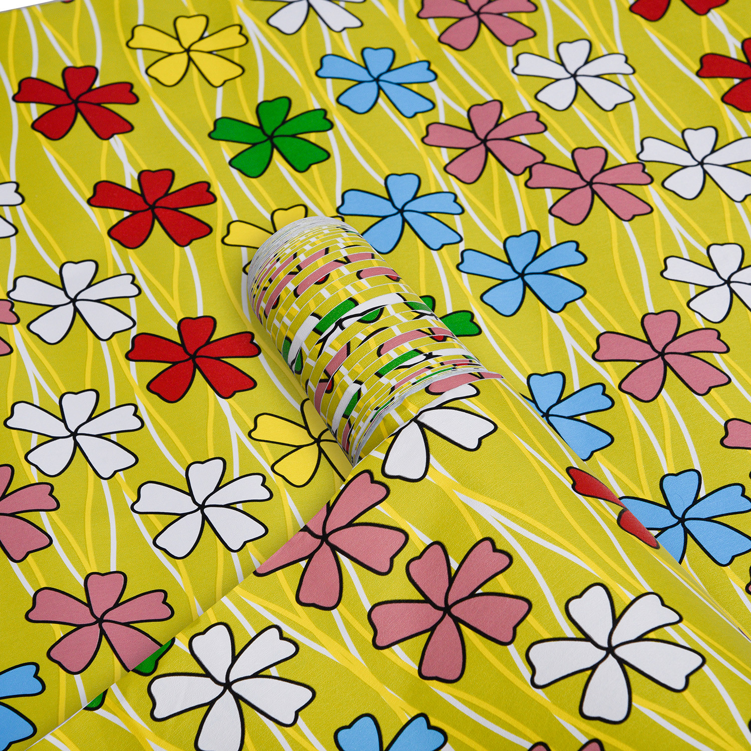 Kuber Industries Self Adhesive Wallpaper Sheet|Vinyl PVC Flower Print Wall Stickers Peel and Stick for Furniture, Almirah, Table Top, Wardrobe, Kitchen Cupboard,Bedroom-10 Meter,(Green)