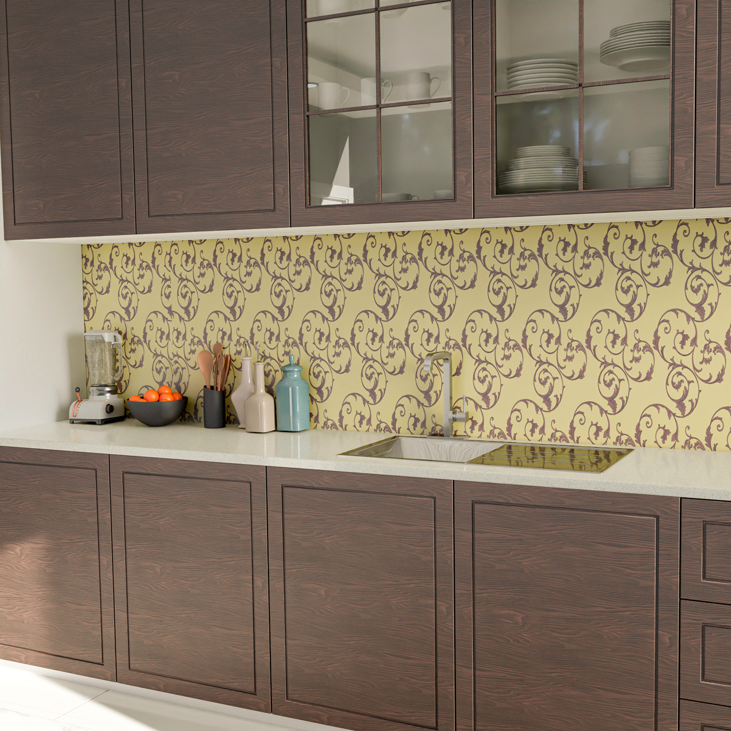 Kuber Industries Self Adhesive Wallpaper Sheet|Vinyl PVC Wall Stickers Peel and Stick for Furniture, Almirah, Table Top, Wardrobe, Kitchen Cupboard,Bedroom-10 Meter,(Yellow)