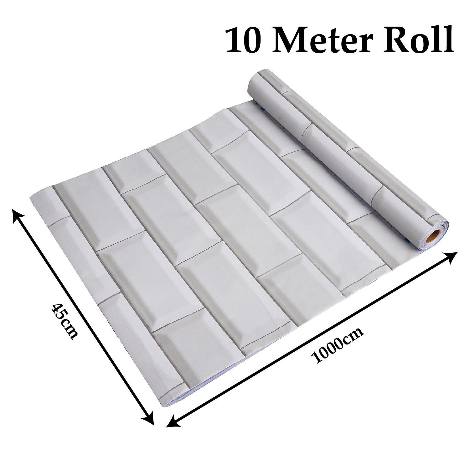 Kuber Industries Self Adhesive Wallpaper Sheet|Vinyl PVC Wall Stickers Peel and Stick for Furniture, Almirah, Table Top, Wardrobe, Kitchen Cupboard,Bedroom-10 Meter,(White)