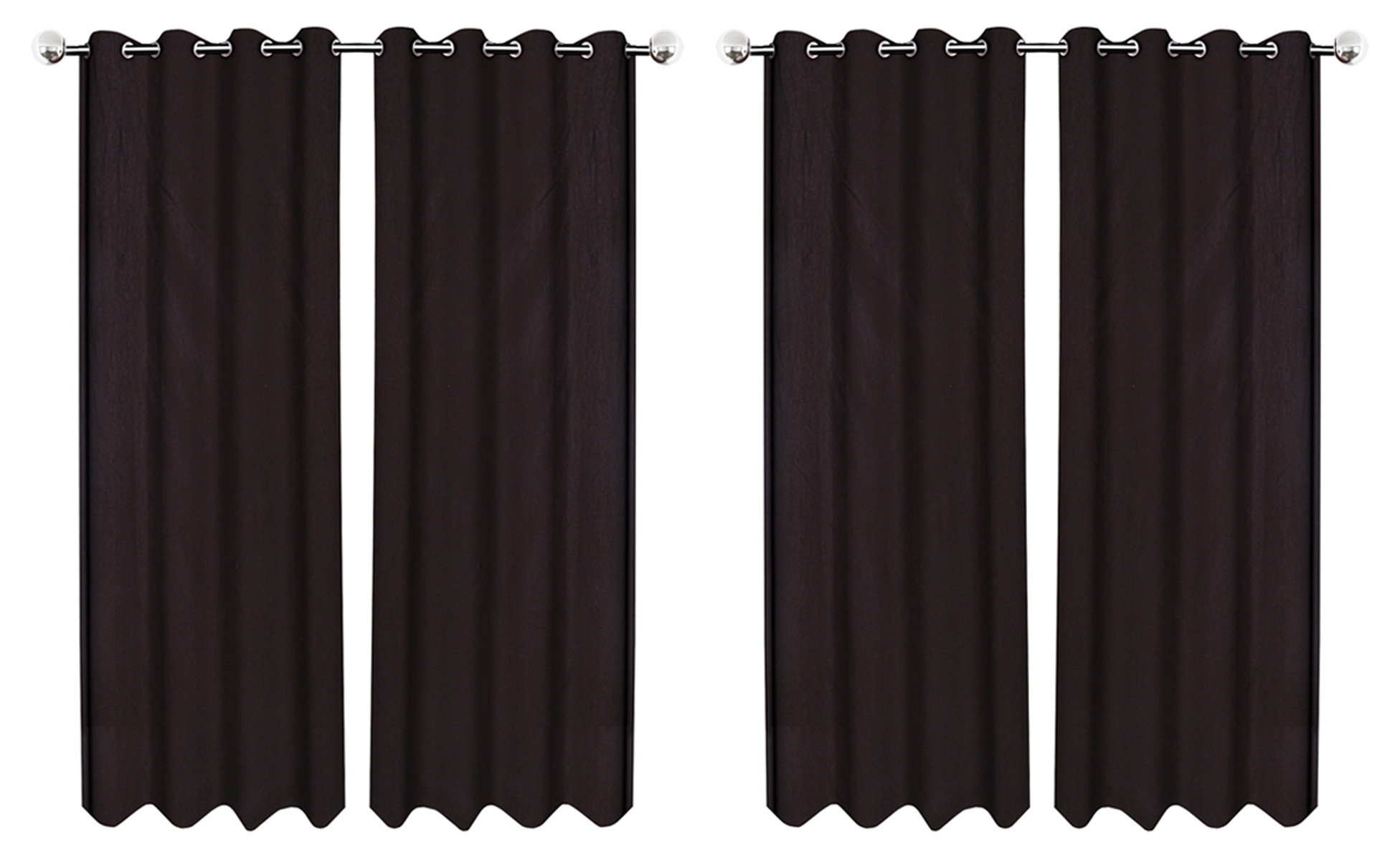 Kuber Industries Self Print Room Darkening Door Curtain, 7 Feet (Brown)