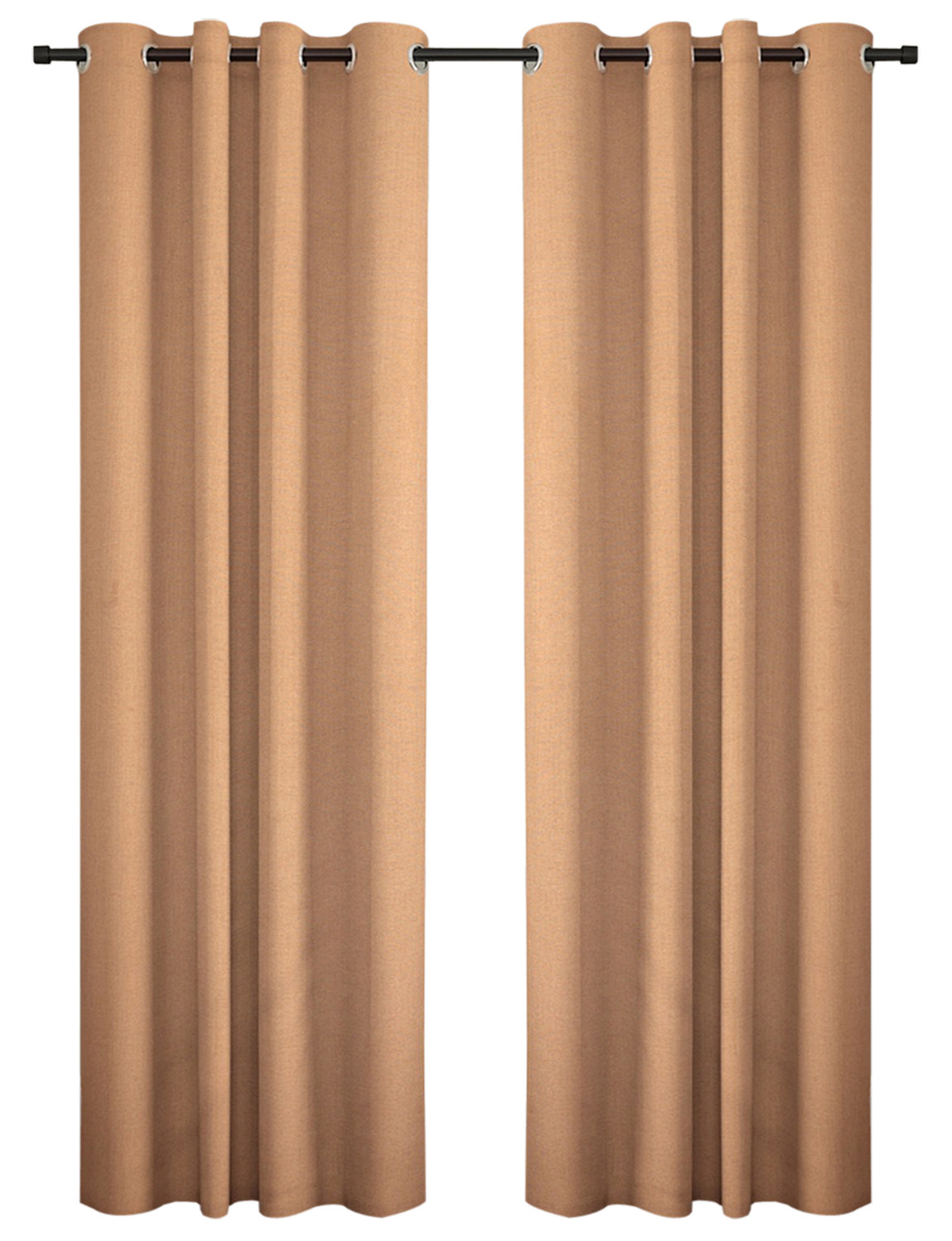 Kuber Industries Self Print Room Darkening Door Curtain, 7 Feet (Gold)