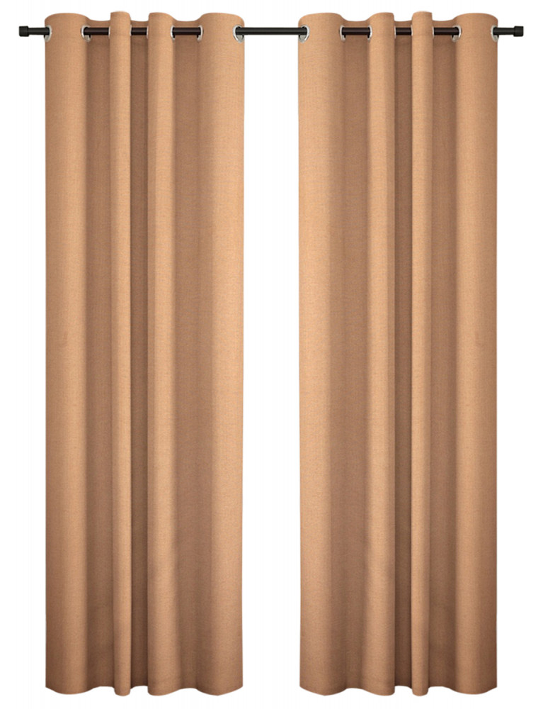 Kuber Industries Self Print Room Darkening Door Curtain, 7 Feet (Gold)