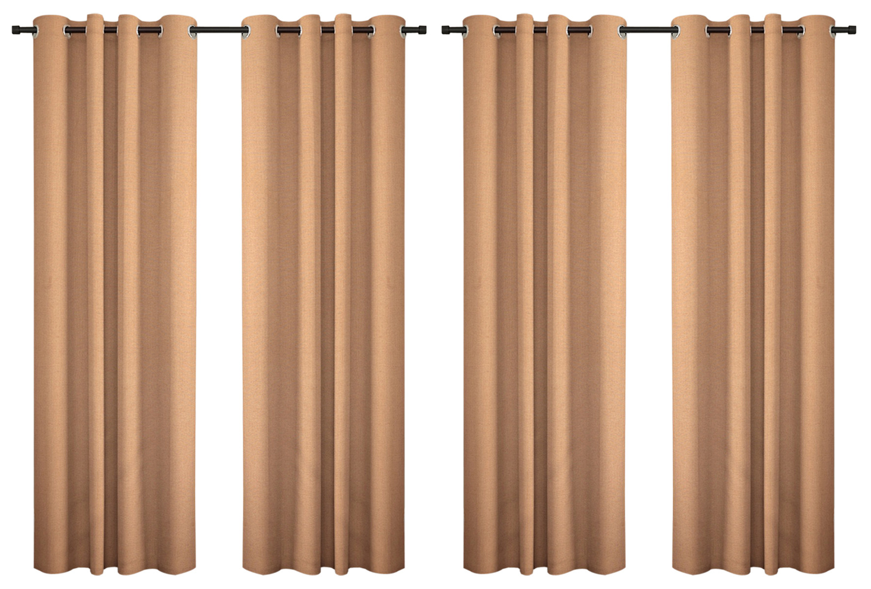 Kuber Industries Self Print Room Darkening Door Curtain, 7 Feet (Gold)