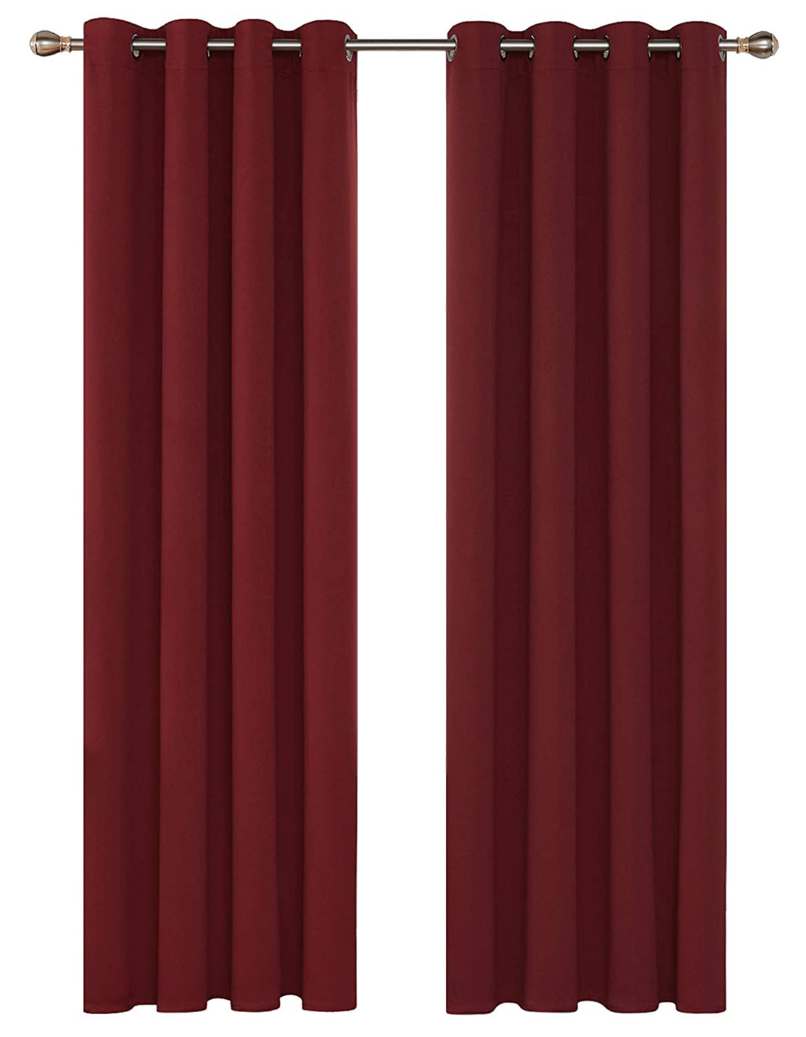 Kuber Industries Self Print Room Darkening Door Curtain, 7 Feet (Maroon)