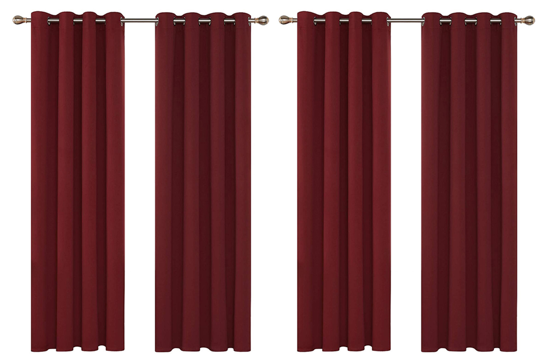 Kuber Industries Self Print Room Darkening Door Curtain, 7 Feet (Maroon)
