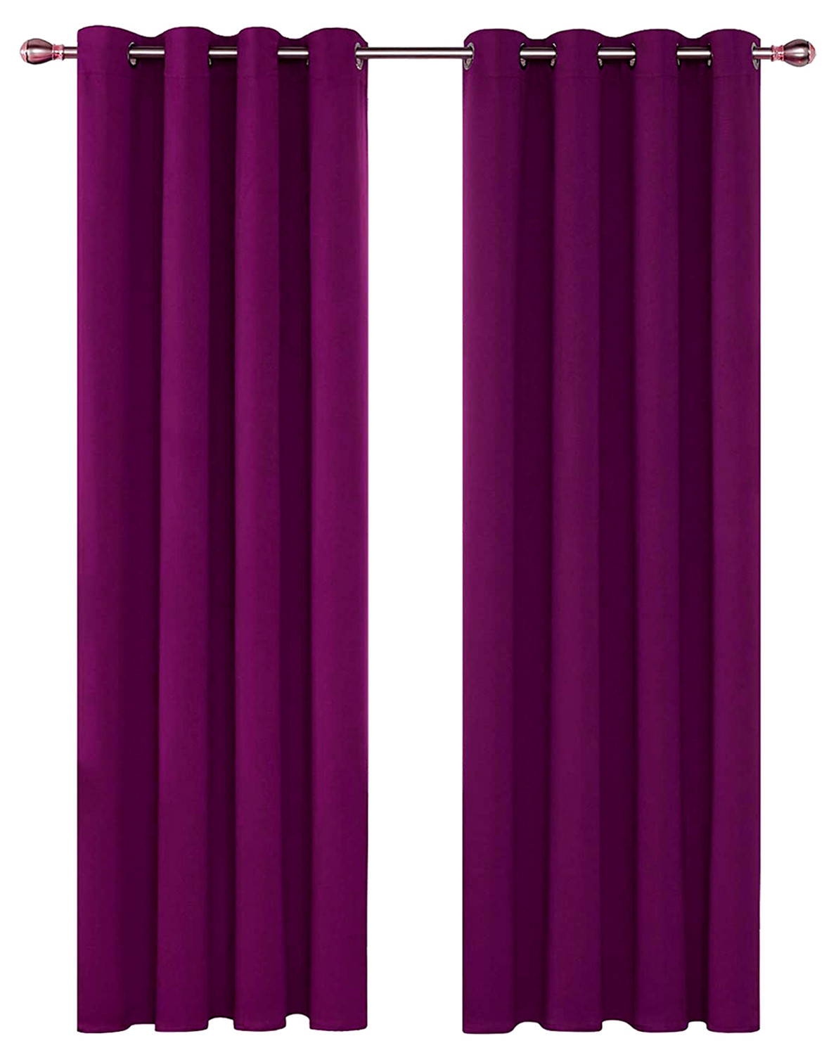 Kuber Industries Self Print Room Darkening Door Curtain, 7 Feet (Pink)
