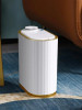 Kuber Industries Sensor Dustbin | Oval Sensor Dustbin | Touchless Oil Diffusers | Smart Dustbin for Bedroom-Office-Living Room | 3 Spray Modes Garbage Can | YW-5715 | 4 LTR | White