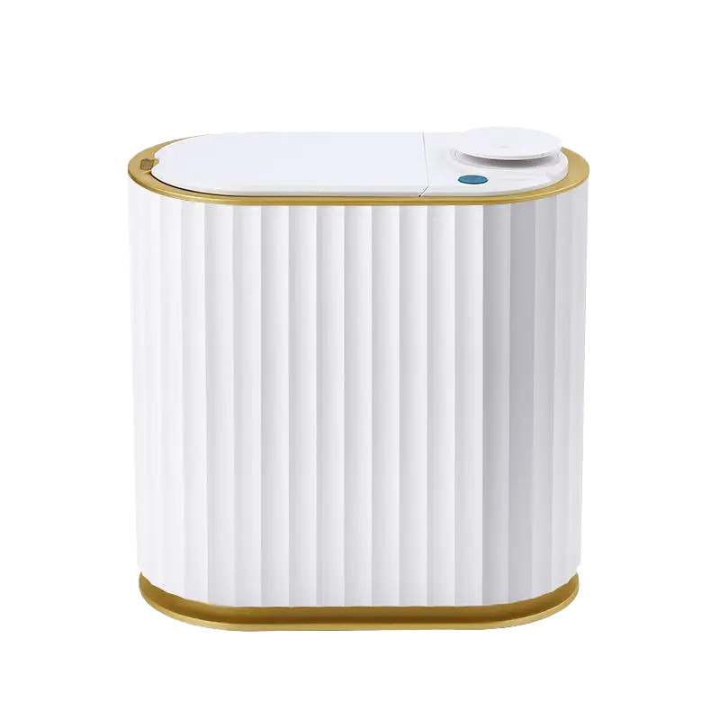 Kuber Industries Sensor Dustbin | Oval Sensor Dustbin | Touchless Oil Diffusers | Smart Dustbin for Bedroom-Office-Living Room | 3 Spray Modes Garbage Can | YW-5715 | 4 LTR | White