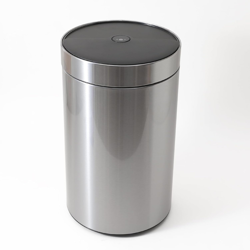 Kuber Industries Sensor Dustbin | Rotating Motion-Sensor Dustbin | Touchless Trash Can | Smart Dustbin for Bedroom-Office-Living Room | Automatic Garbage Can | HN-ZQ-S -30L | Silver